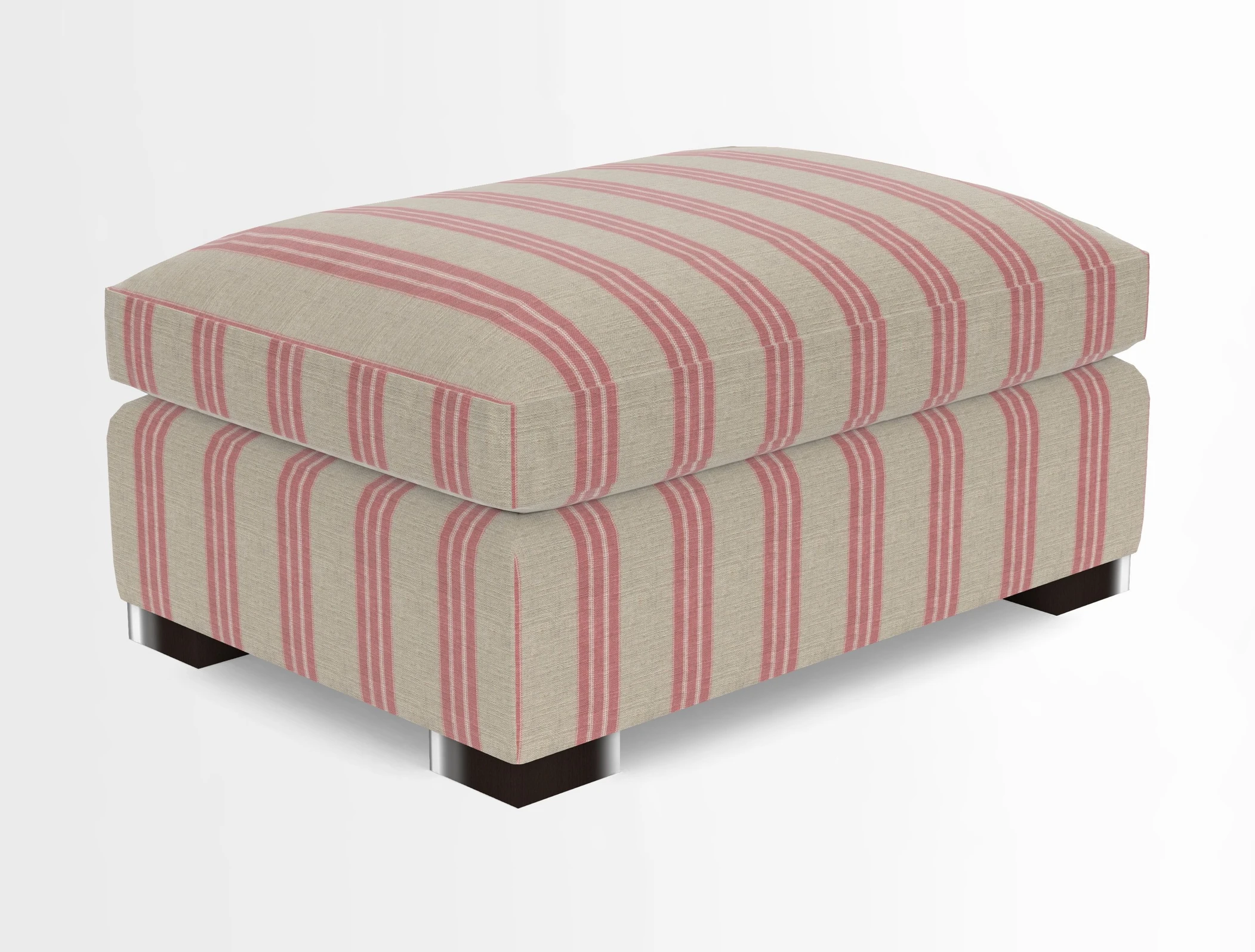 Wadenhoe Storage Footstool in Two Tone Plain Biscuit