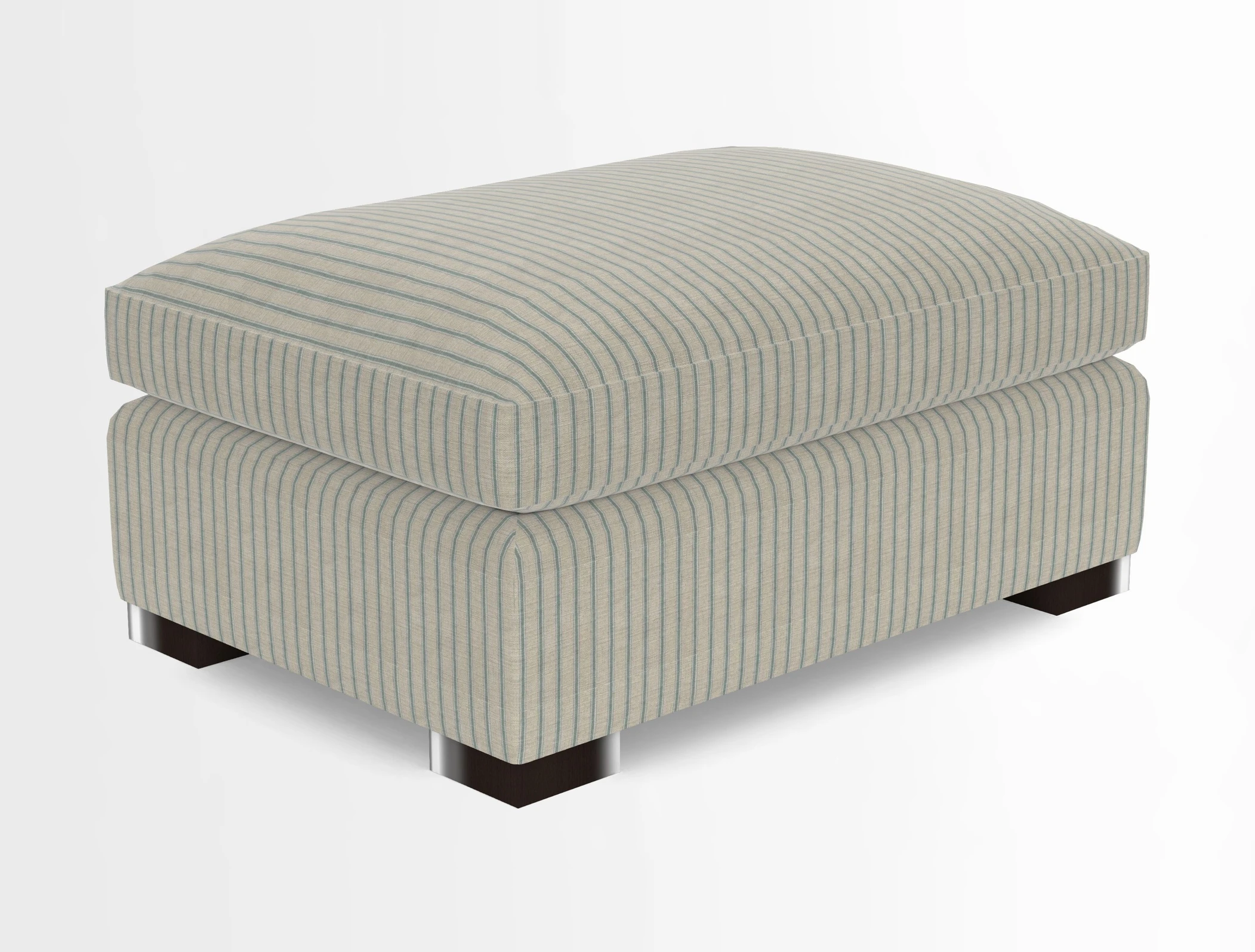 Wadenhoe Storage Footstool in Two Tone Plain Biscuit