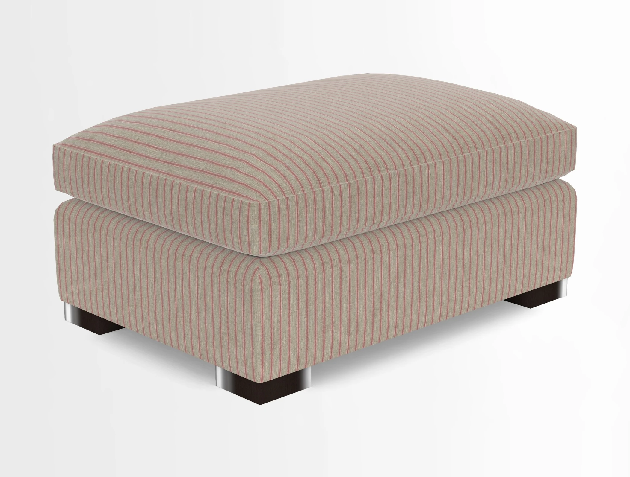 Wadenhoe Storage Footstool in Two Tone Plain Biscuit