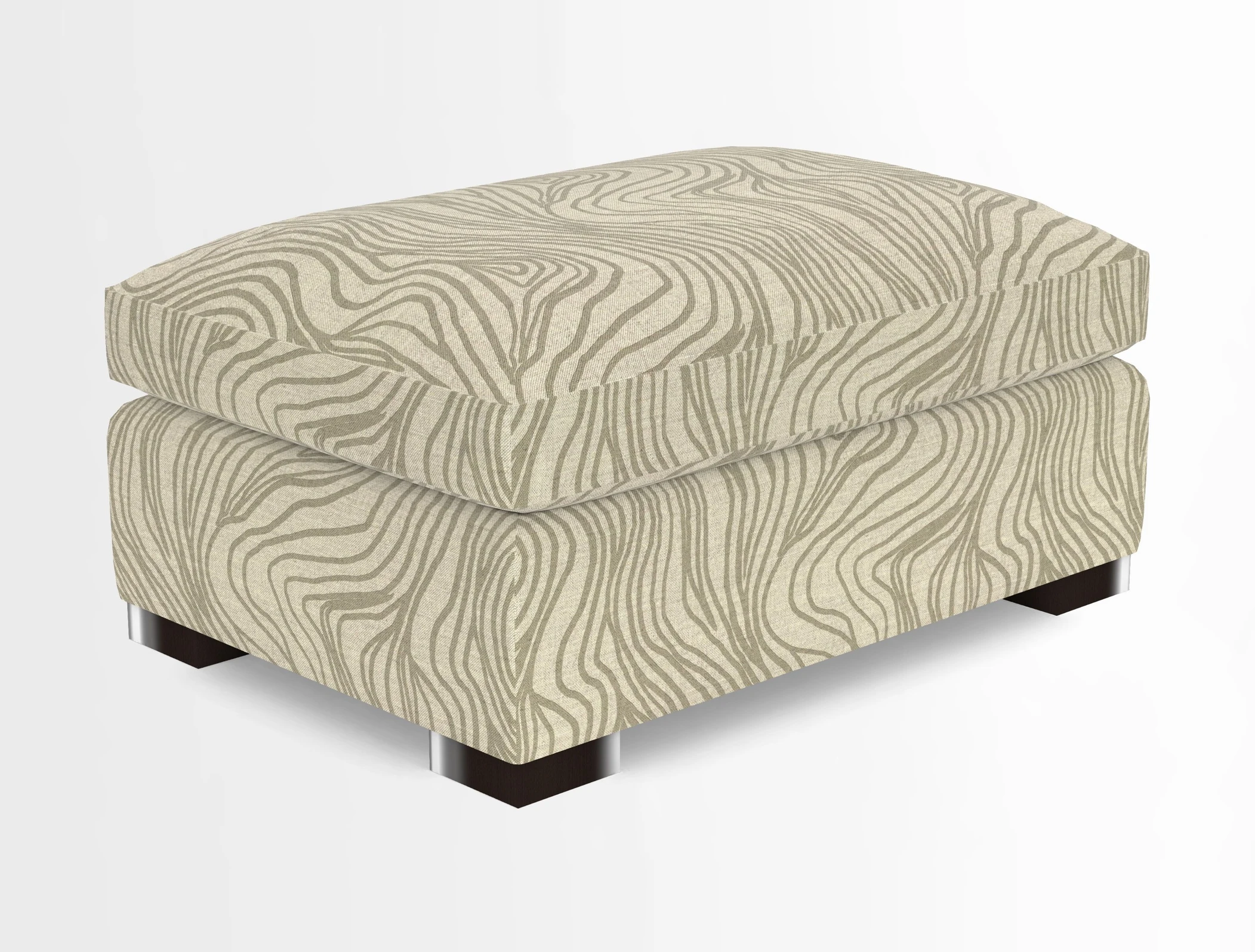 Wadenhoe Storage Footstool in Two Tone Plain Biscuit