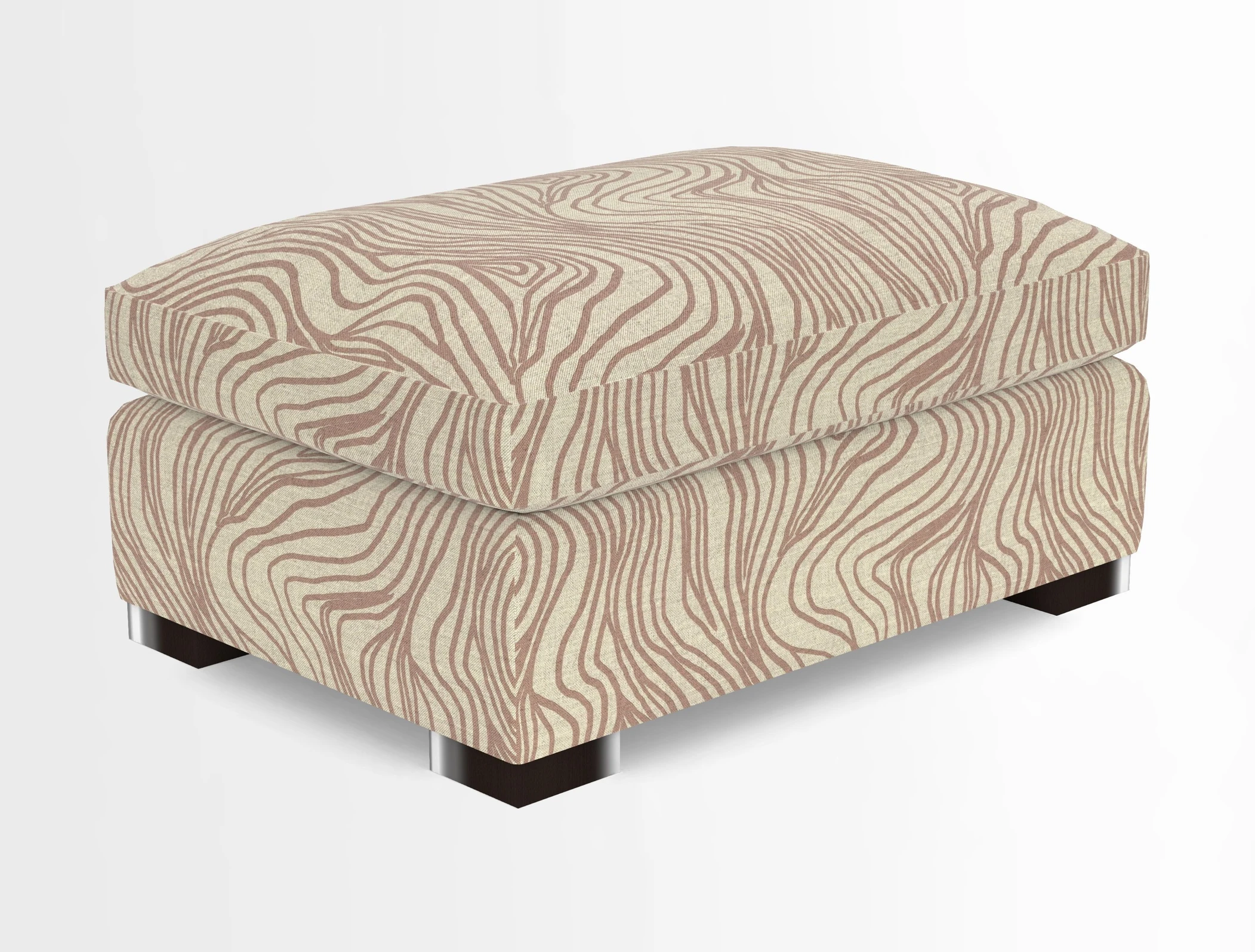 Wadenhoe Storage Footstool in Two Tone Plain Biscuit