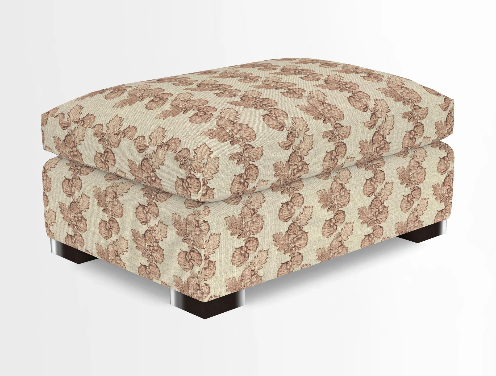 Wadenhoe Storage Footstool in Two Tone Plain Biscuit