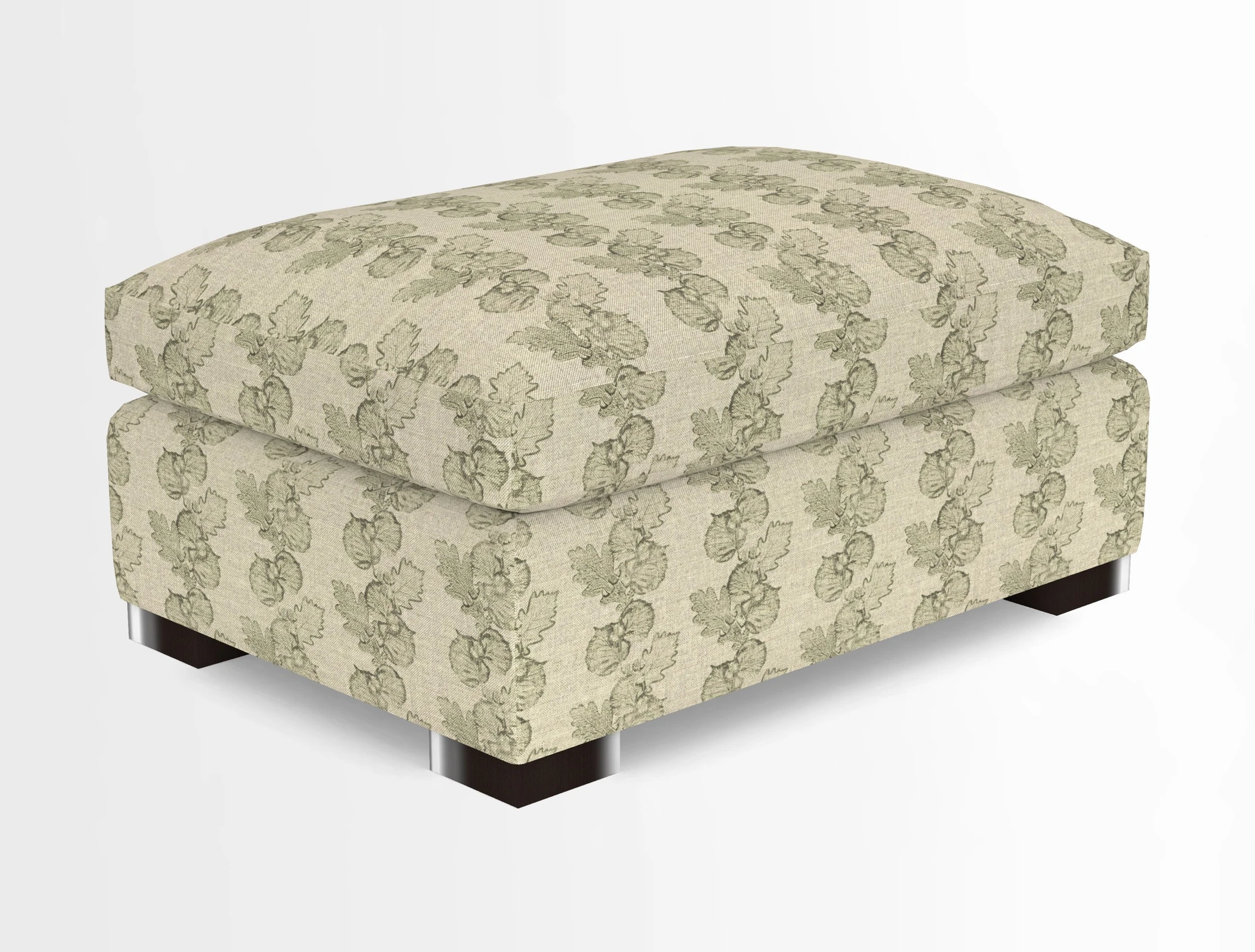Wadenhoe Storage Footstool in Two Tone Plain Biscuit