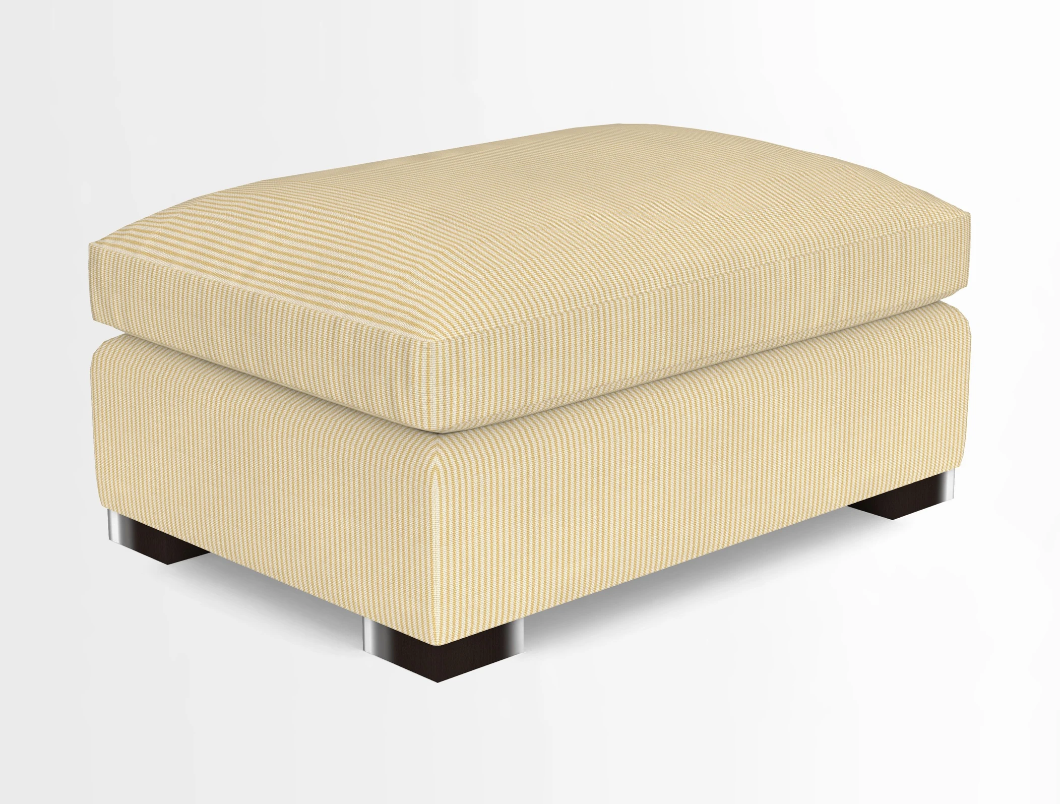 Wadenhoe Storage Footstool in Two Tone Plain Biscuit