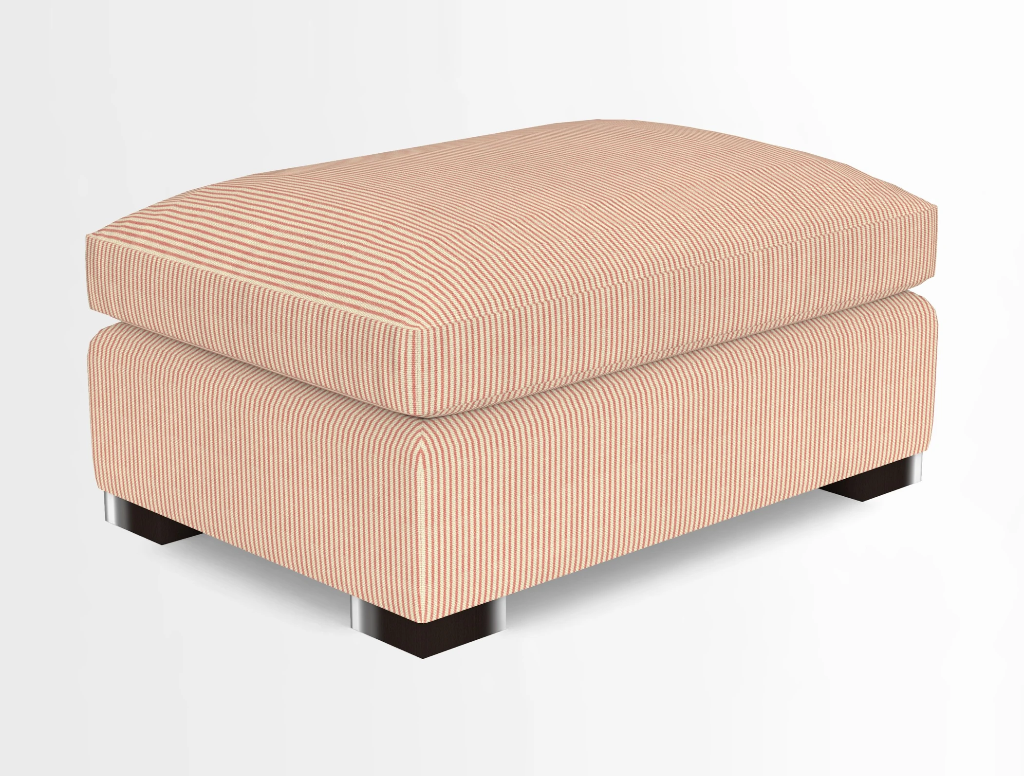Wadenhoe Storage Footstool in Two Tone Plain Biscuit