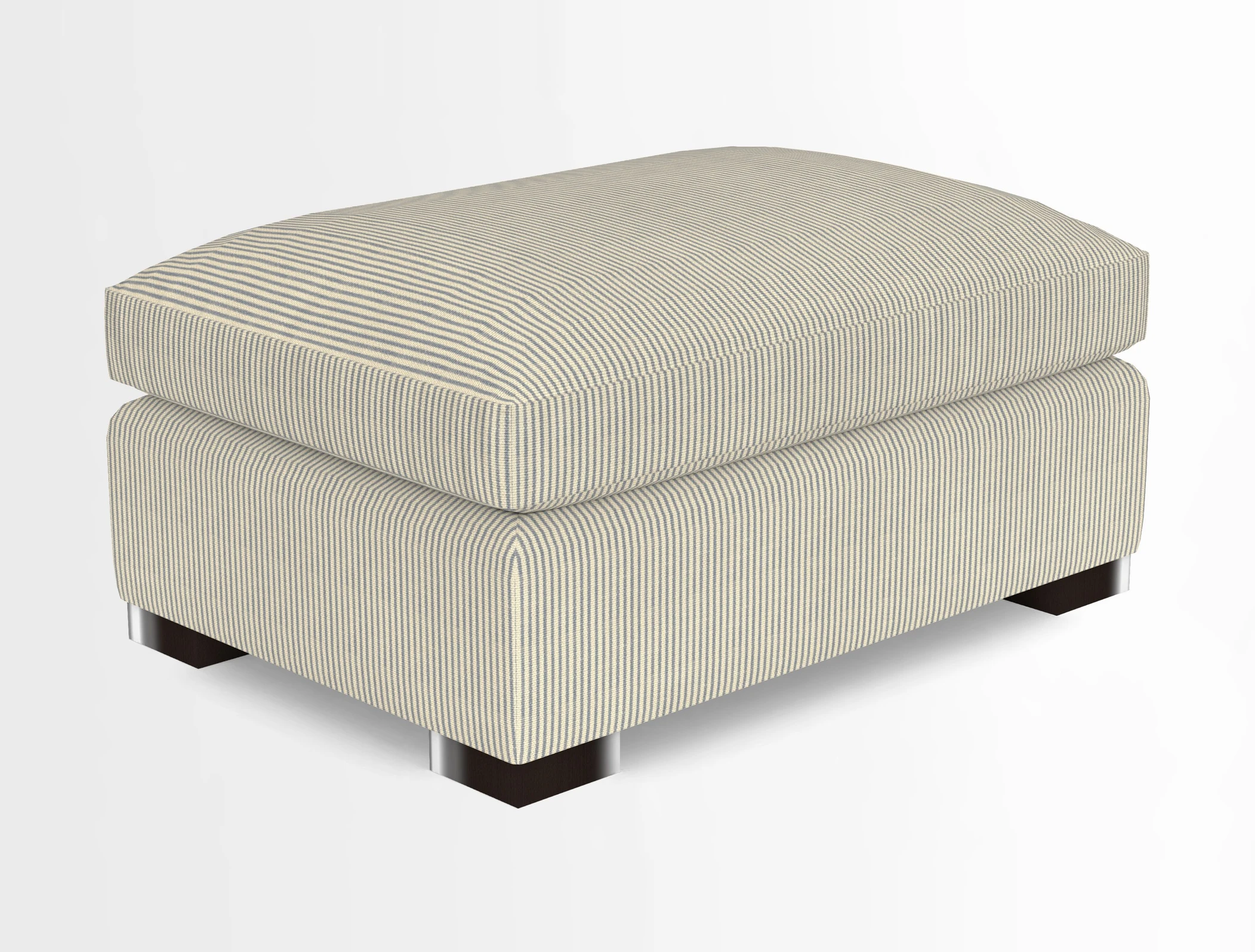 Wadenhoe Storage Footstool in Two Tone Plain Biscuit