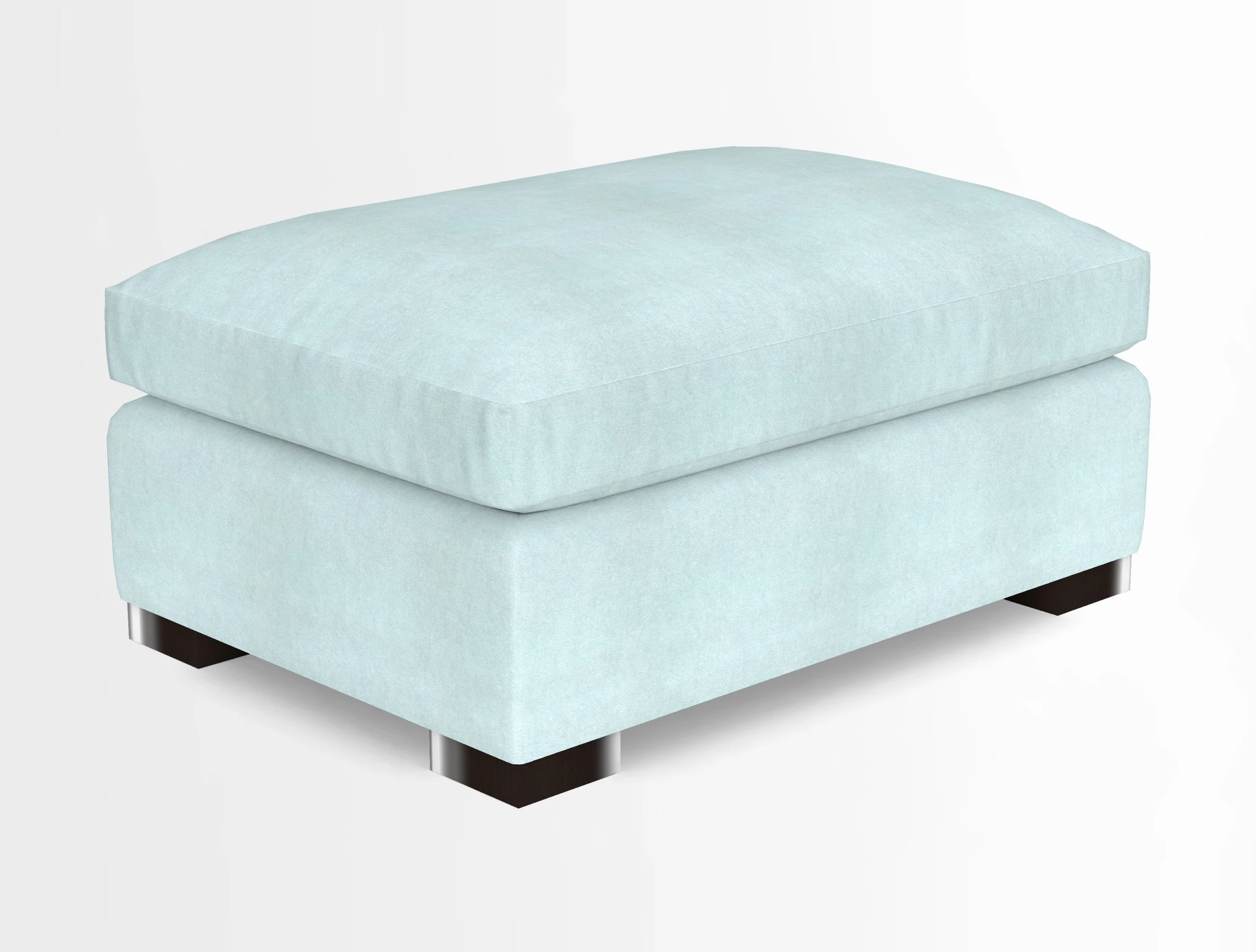 Wadenhoe Storage Footstool in Two Tone Plain Biscuit