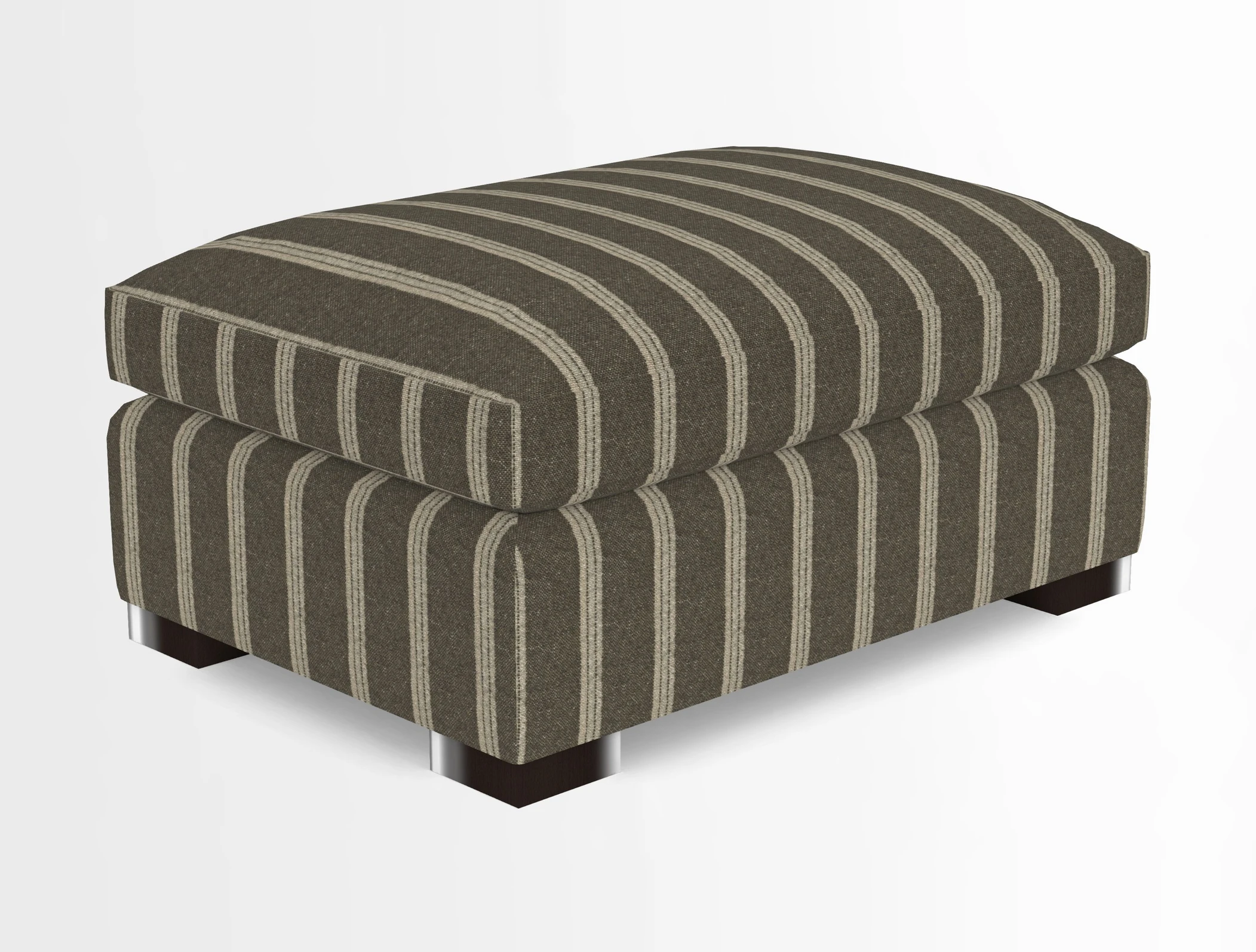 Wadenhoe Storage Footstool in Two Tone Plain Biscuit