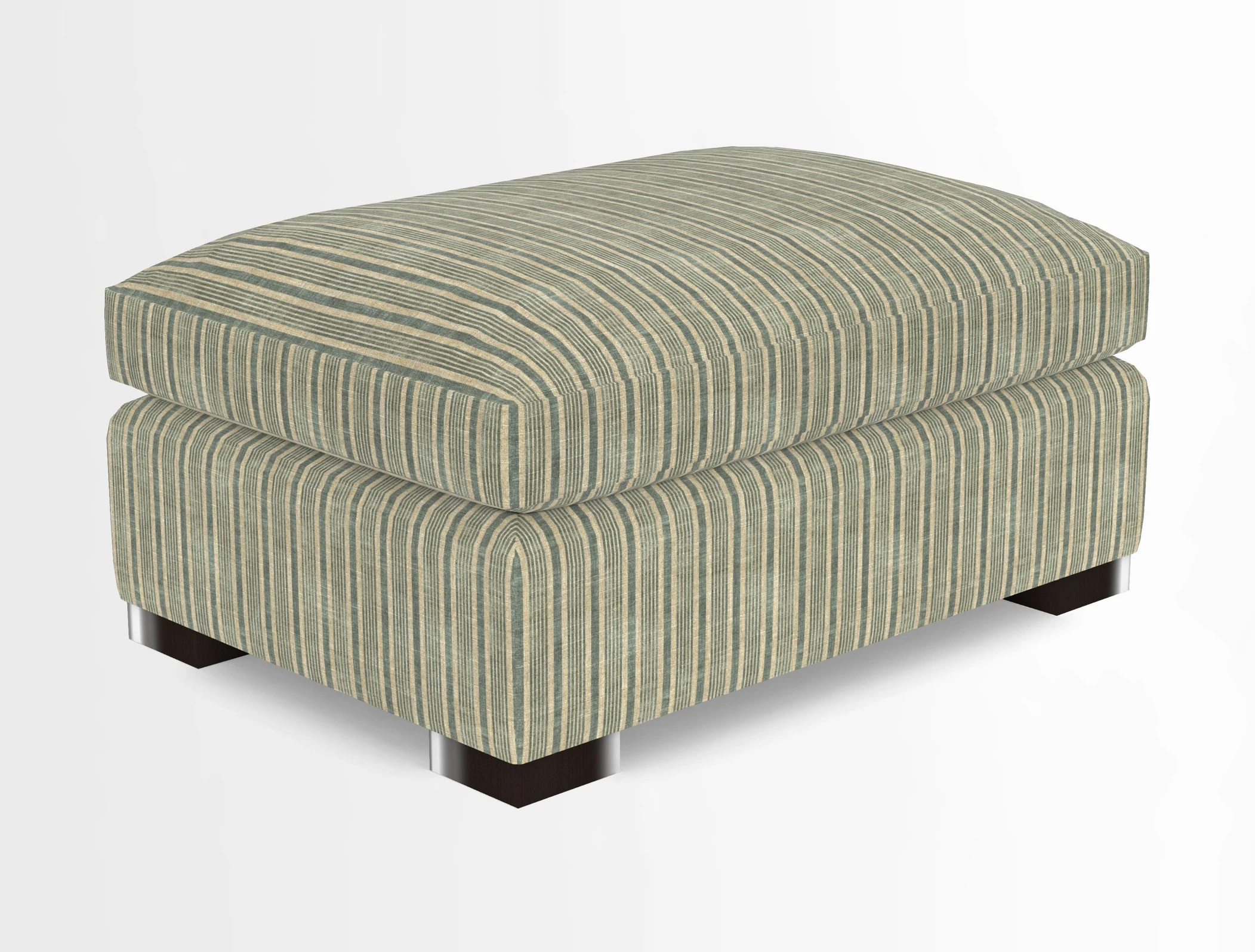 Wadenhoe Storage Footstool in Two Tone Plain Biscuit