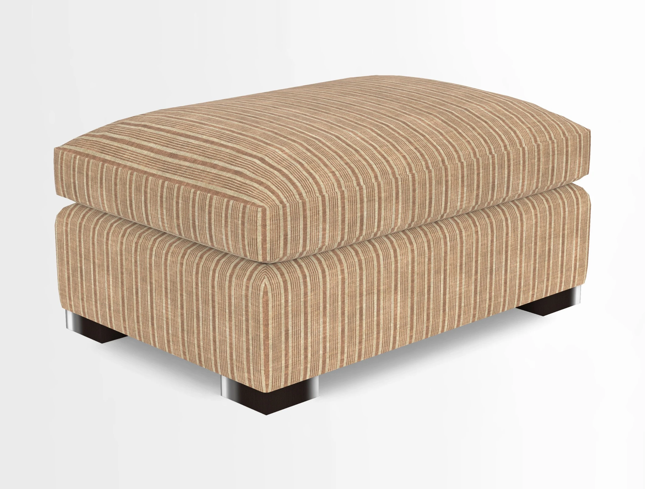 Wadenhoe Storage Footstool in Two Tone Plain Biscuit