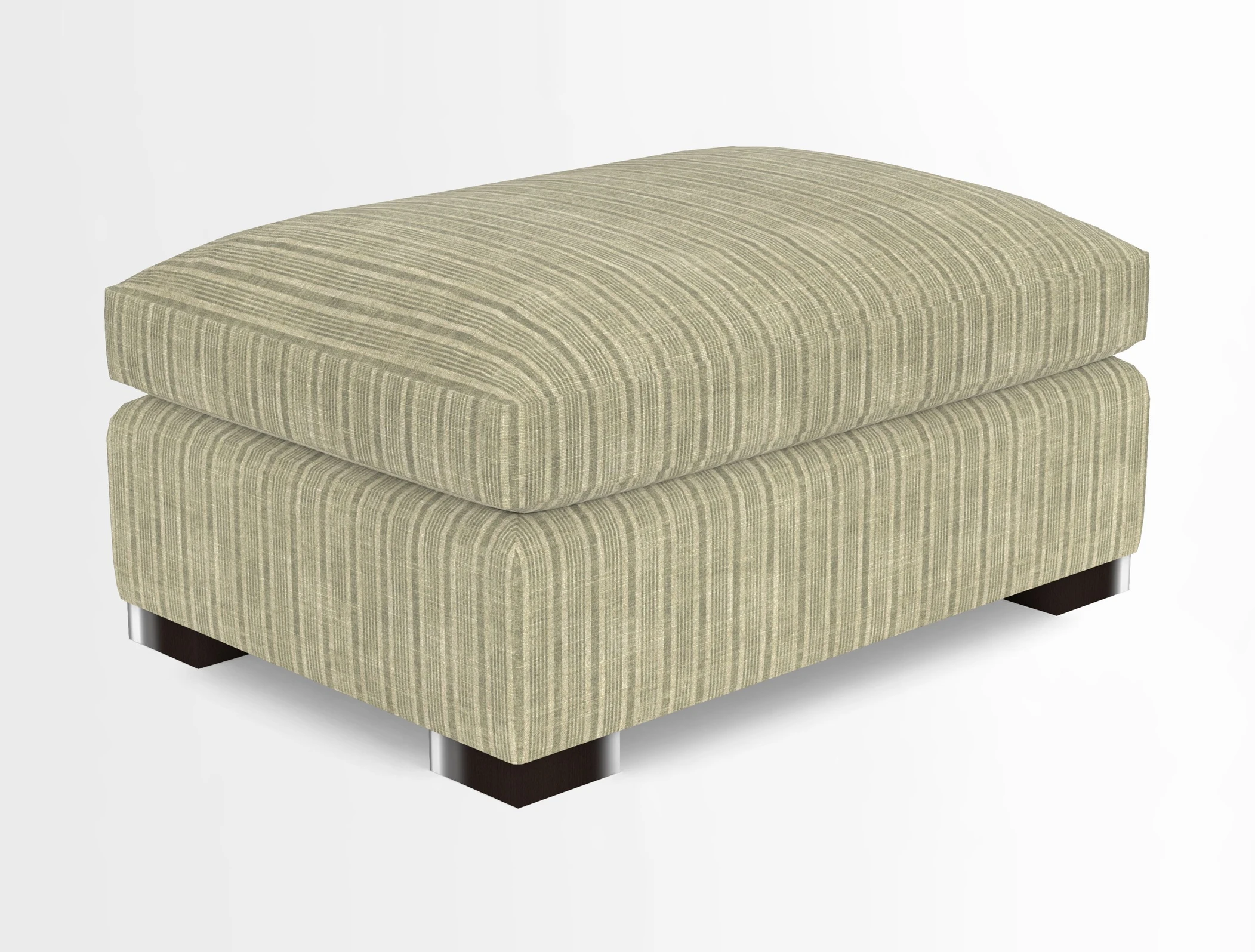 Wadenhoe Storage Footstool in Two Tone Plain Biscuit