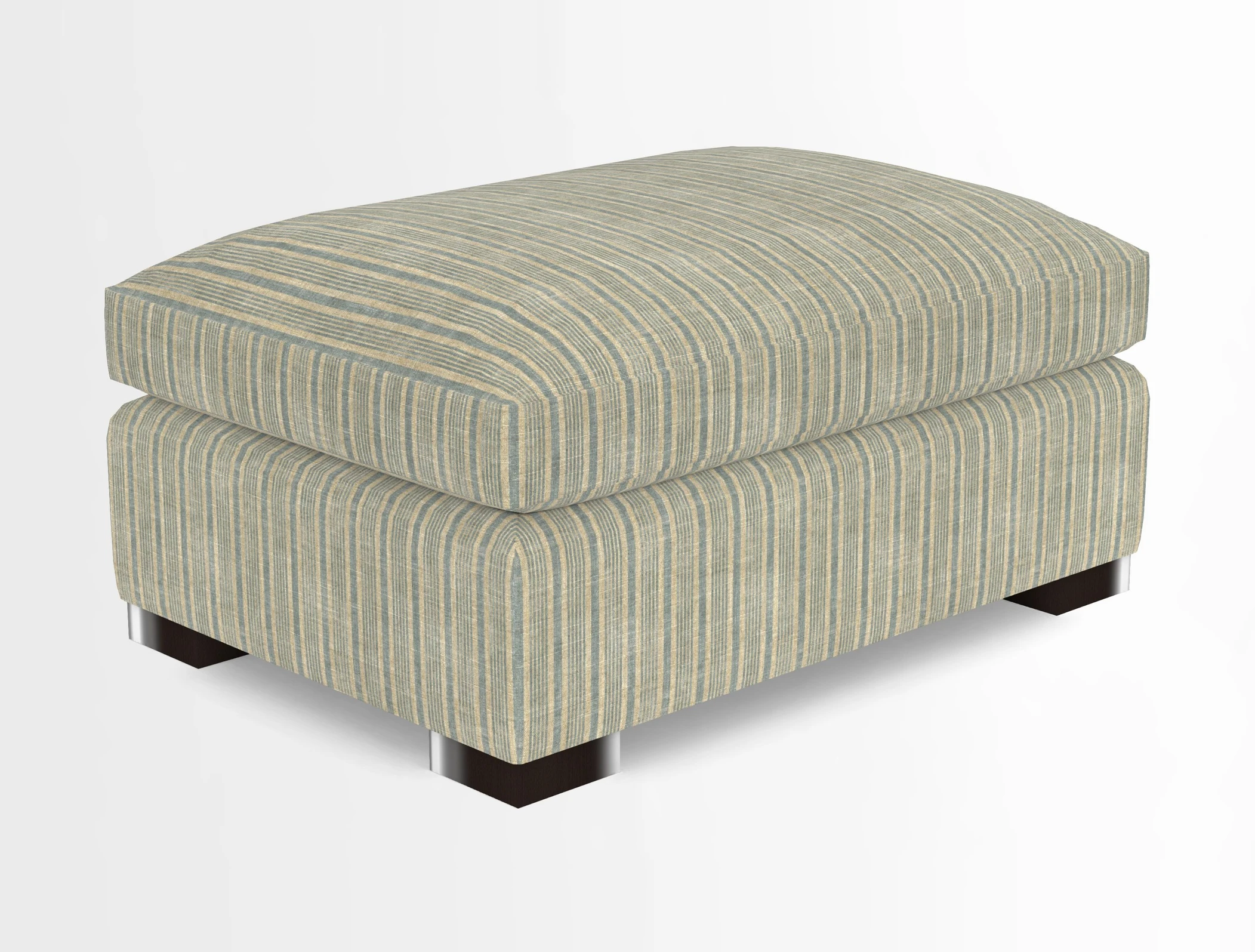 Wadenhoe Storage Footstool in Two Tone Plain Biscuit
