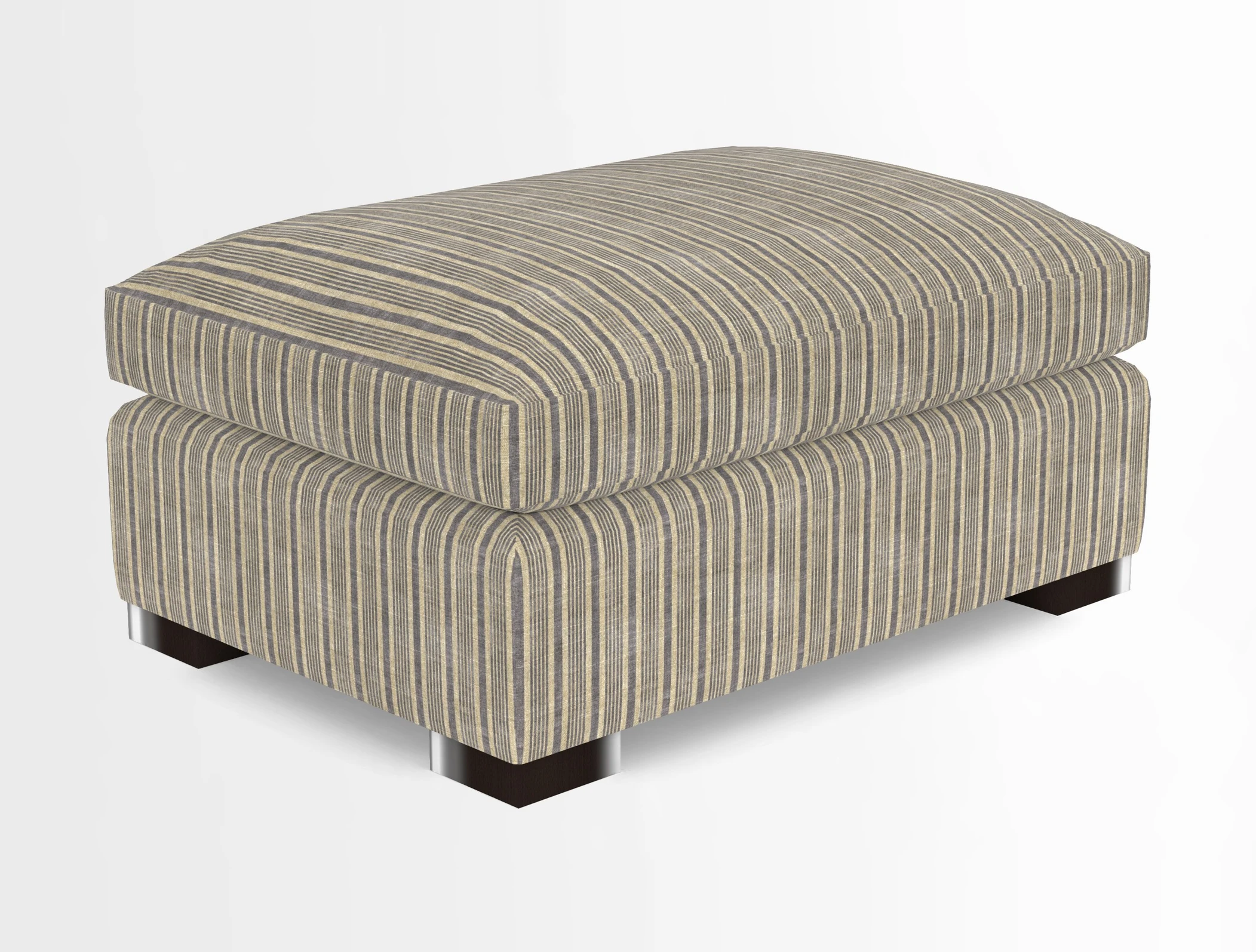 Wadenhoe Storage Footstool in Two Tone Plain Biscuit