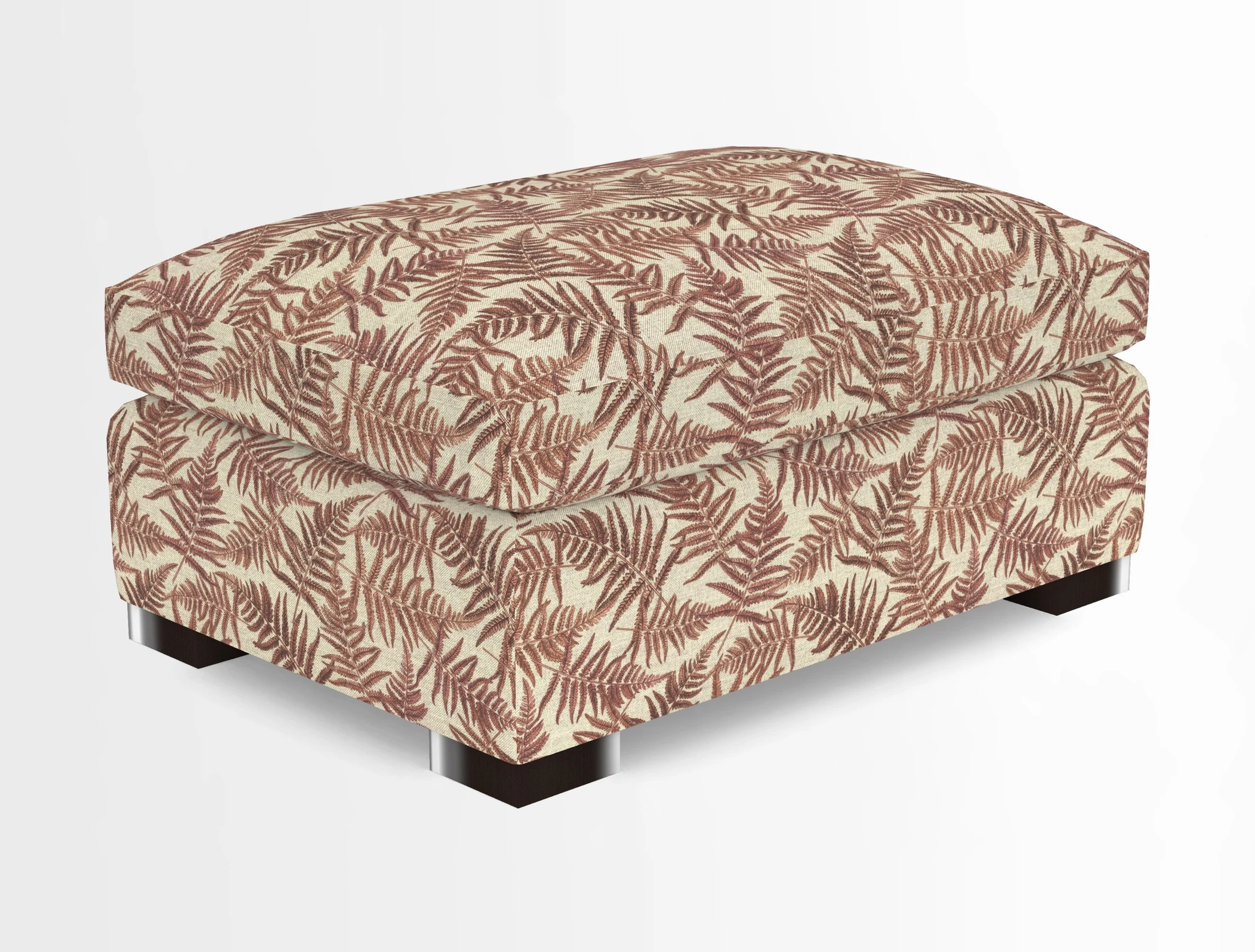 Wadenhoe Storage Footstool in Two Tone Plain Biscuit