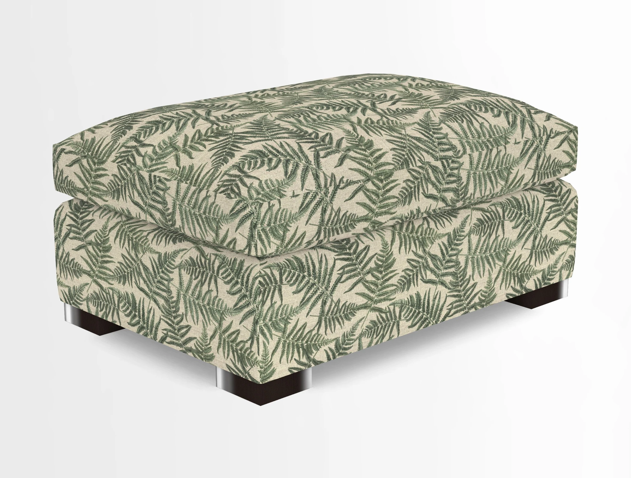 Wadenhoe Storage Footstool in Two Tone Plain Biscuit