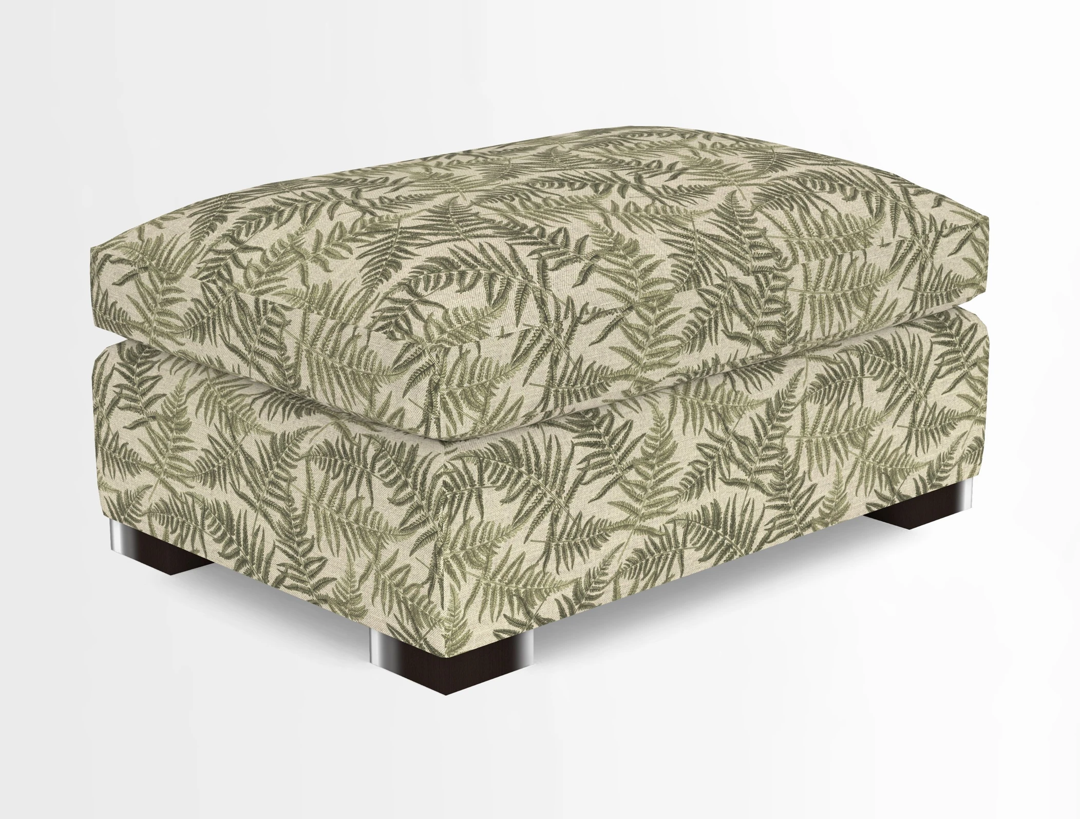 Wadenhoe Storage Footstool in Two Tone Plain Biscuit