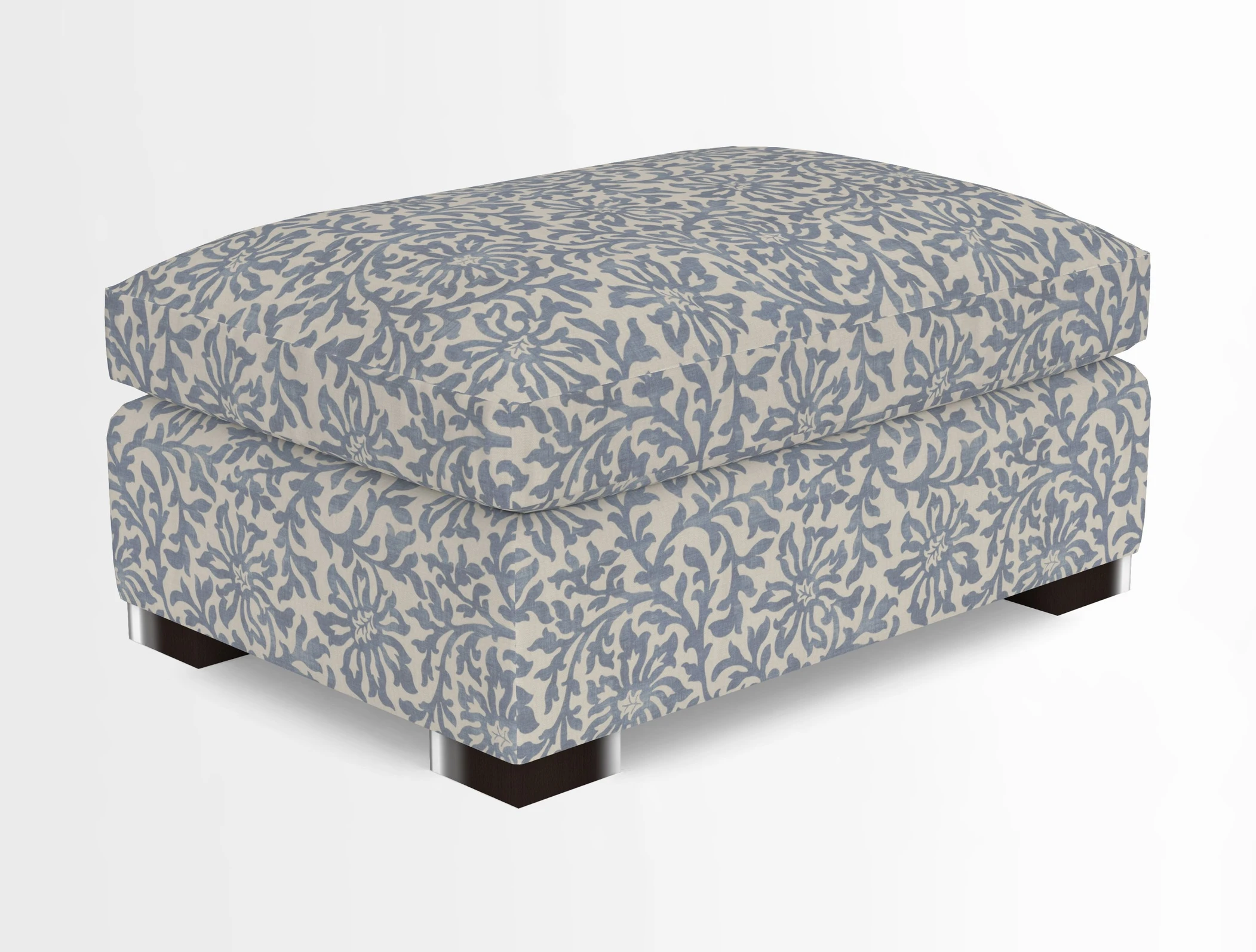 Wadenhoe Storage Footstool in Two Tone Plain Biscuit