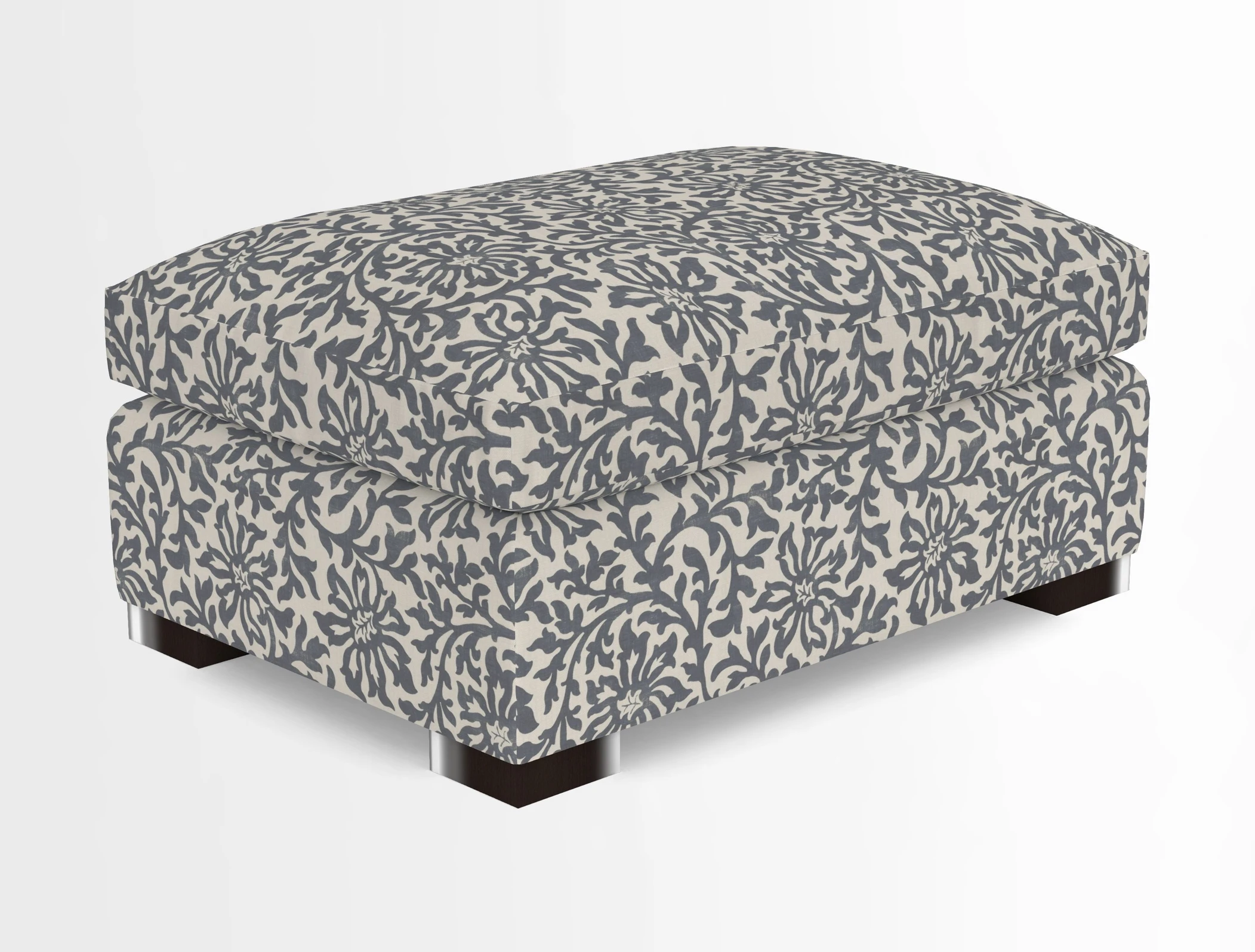 Wadenhoe Storage Footstool in Two Tone Plain Biscuit