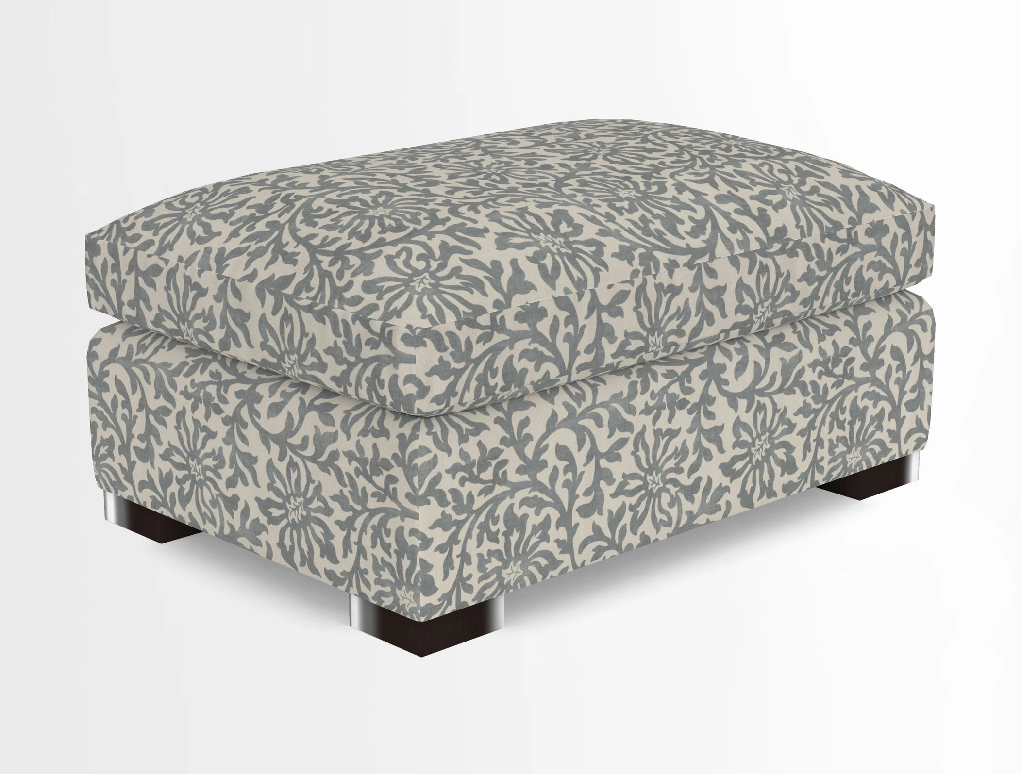 Wadenhoe Storage Footstool in Two Tone Plain Biscuit