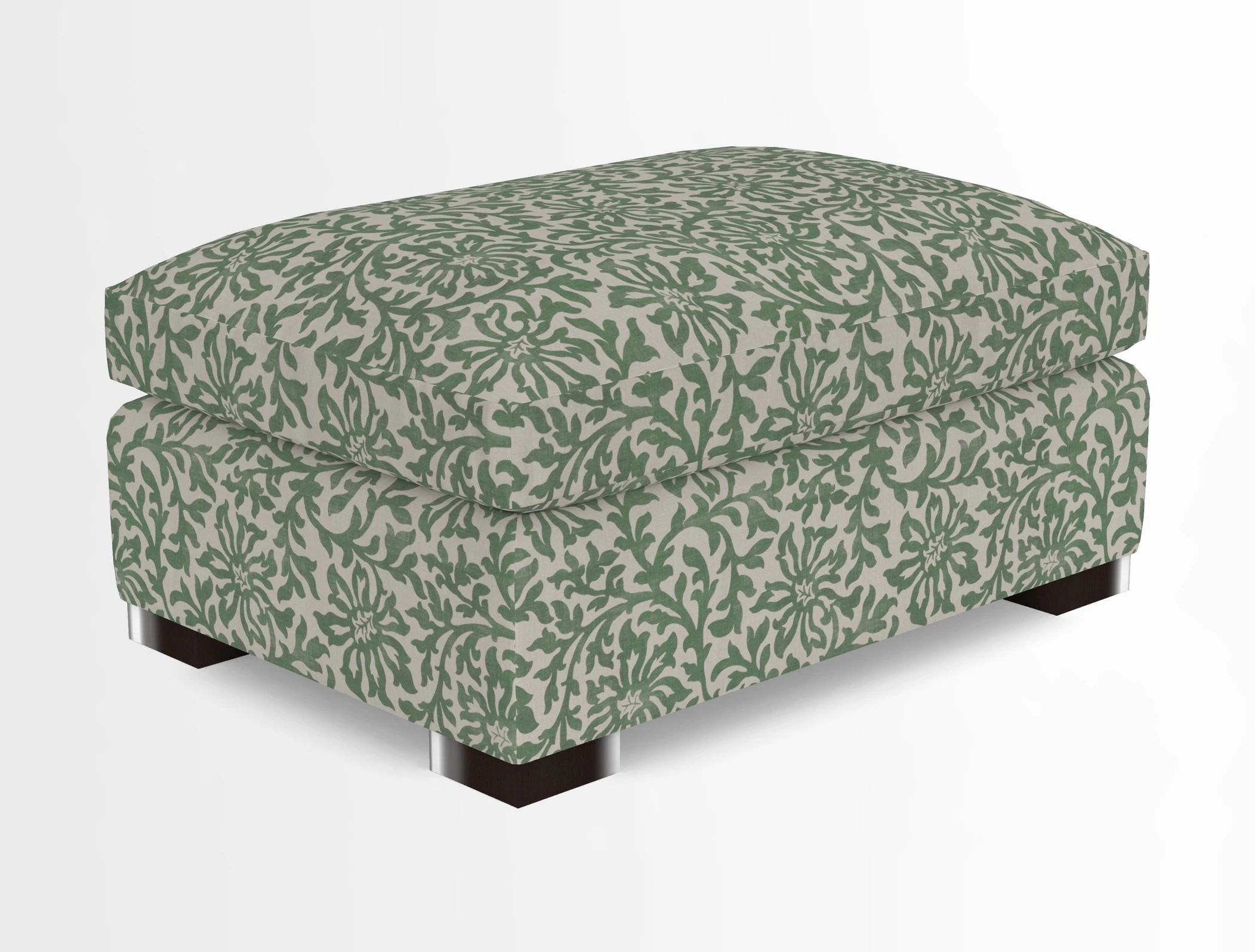 Wadenhoe Storage Footstool in Two Tone Plain Biscuit
