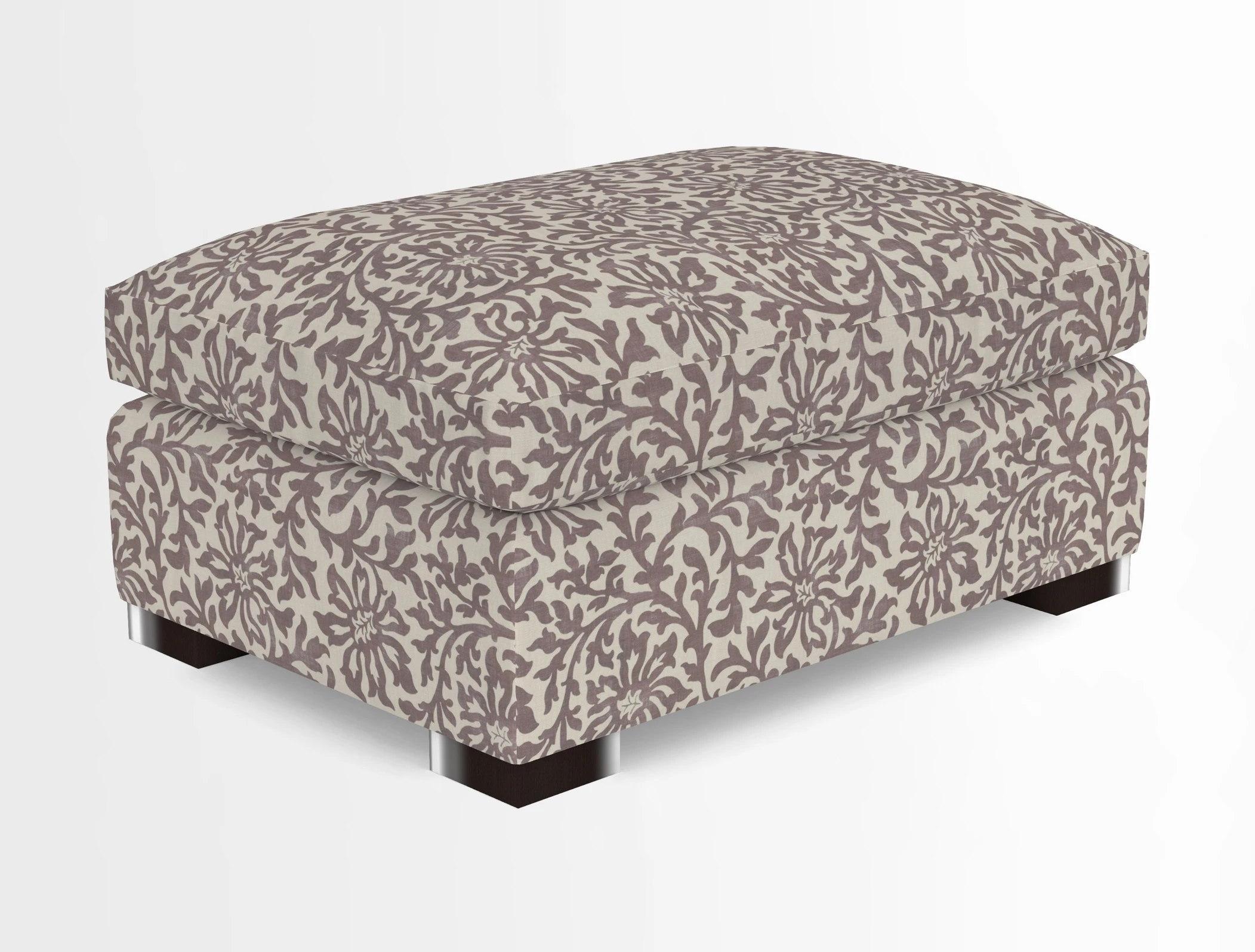 Wadenhoe Storage Footstool in Two Tone Plain Biscuit