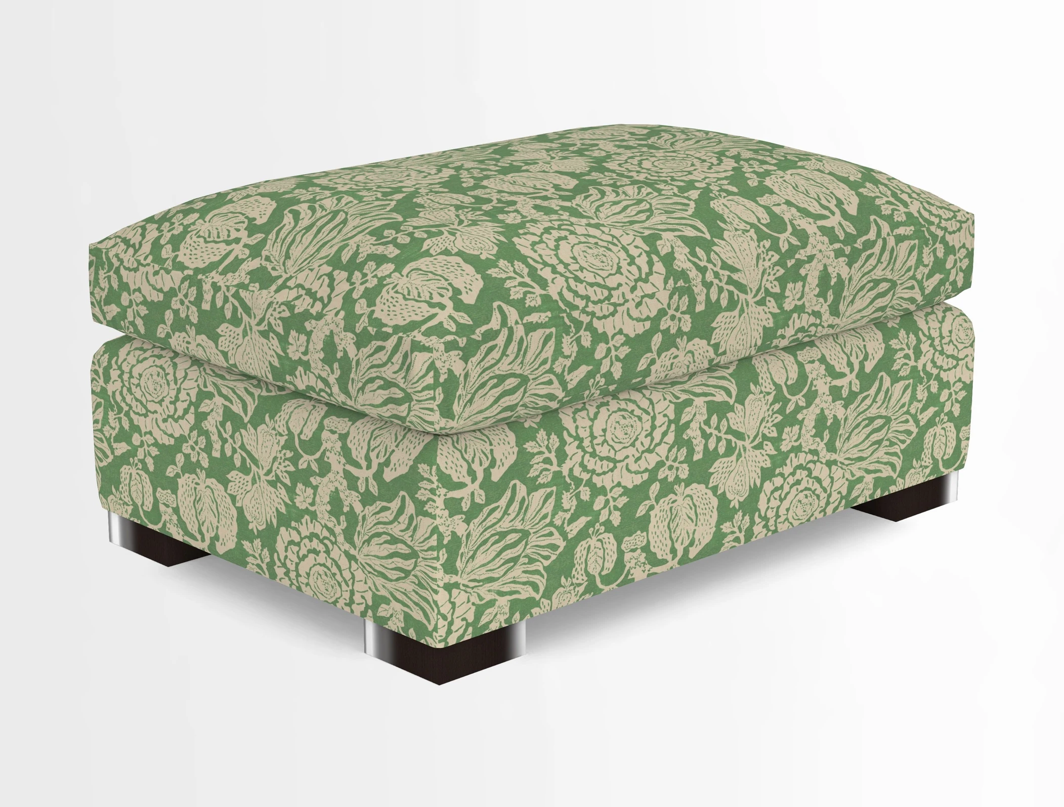 Wadenhoe Storage Footstool in Two Tone Plain Biscuit