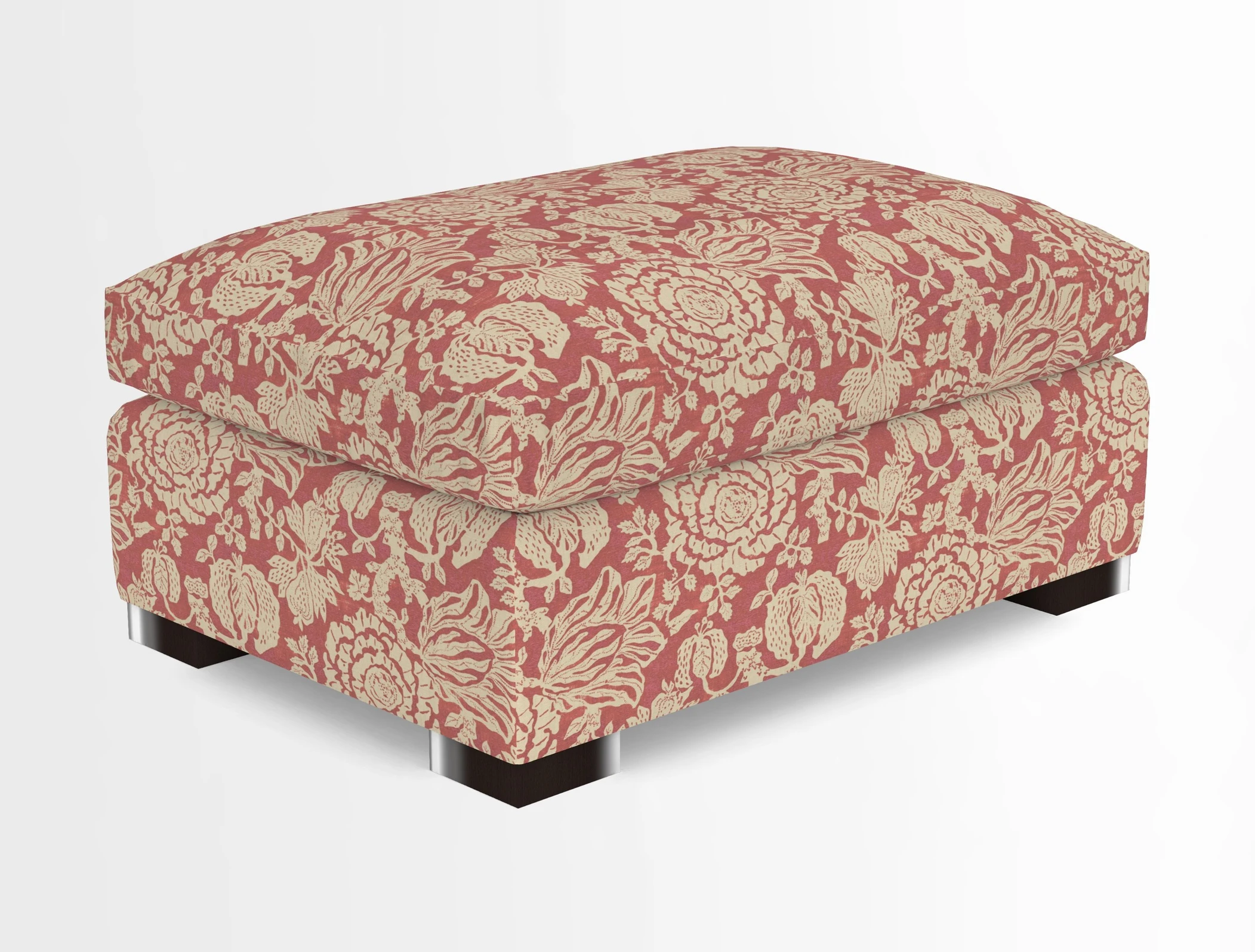 Wadenhoe Storage Footstool in Two Tone Plain Biscuit