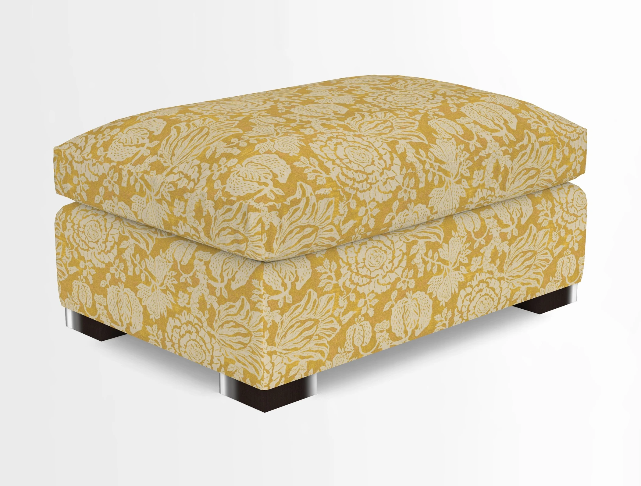 Wadenhoe Storage Footstool in Two Tone Plain Biscuit
