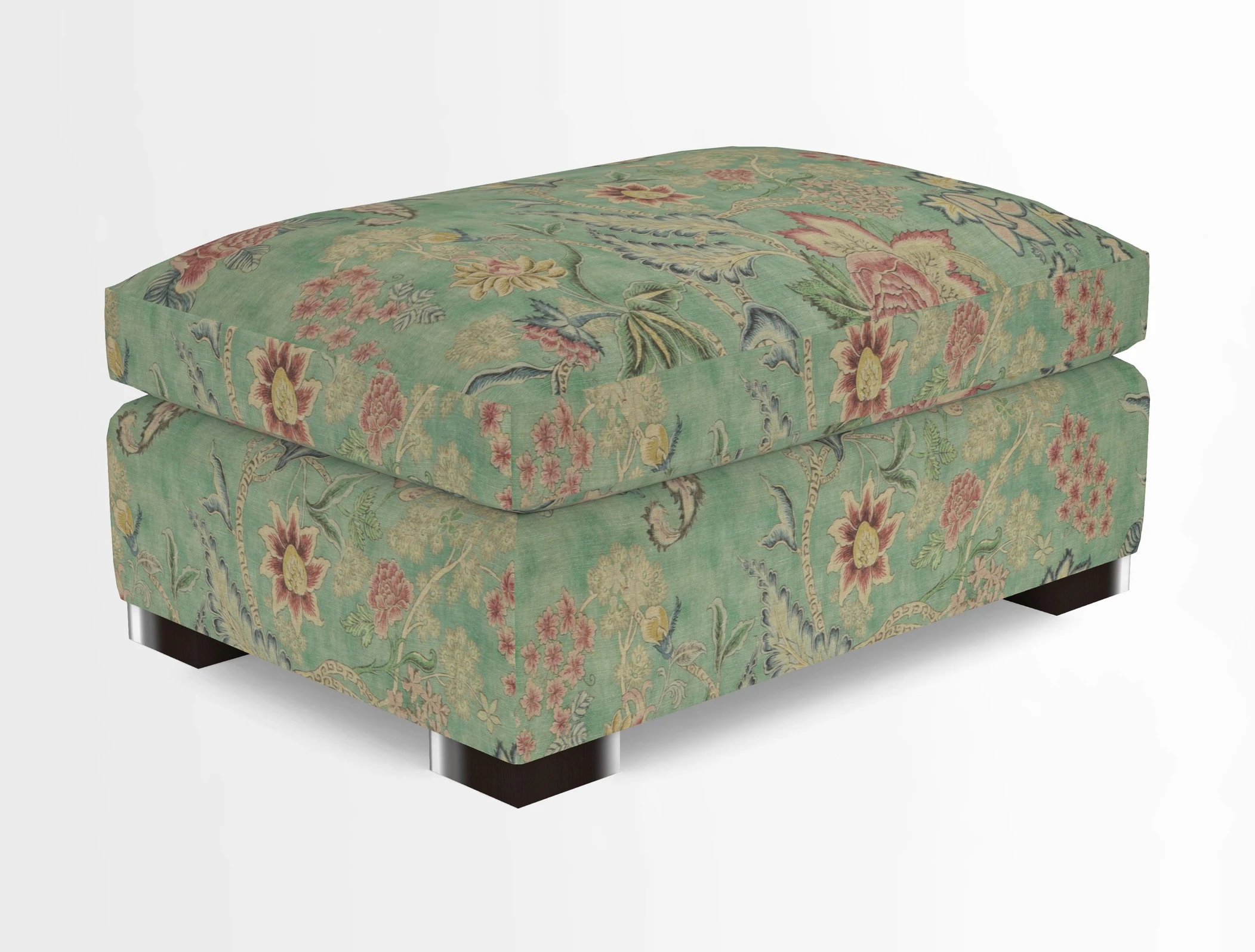 Wadenhoe Storage Footstool in Two Tone Plain Biscuit