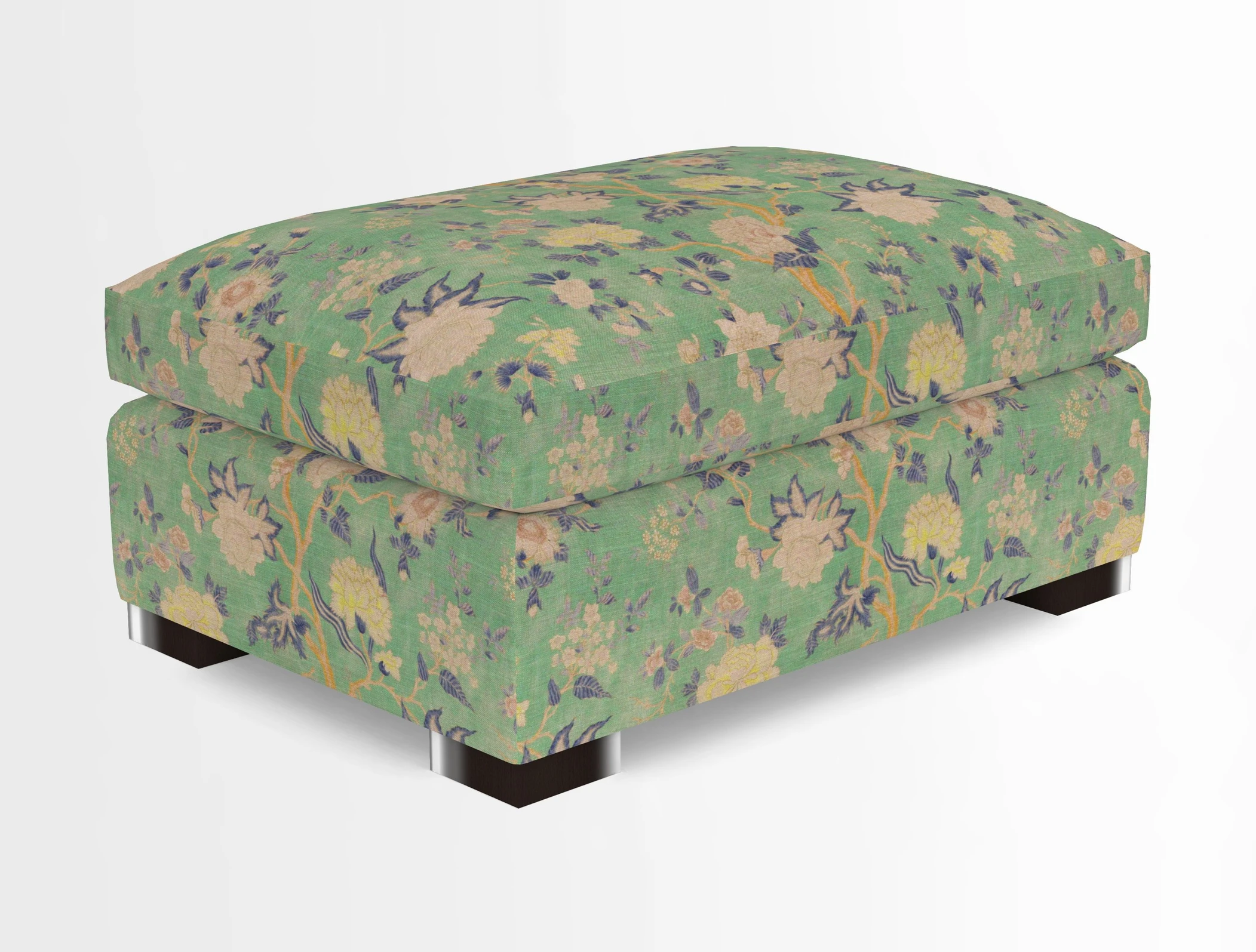 Wadenhoe Storage Footstool in Two Tone Plain Biscuit