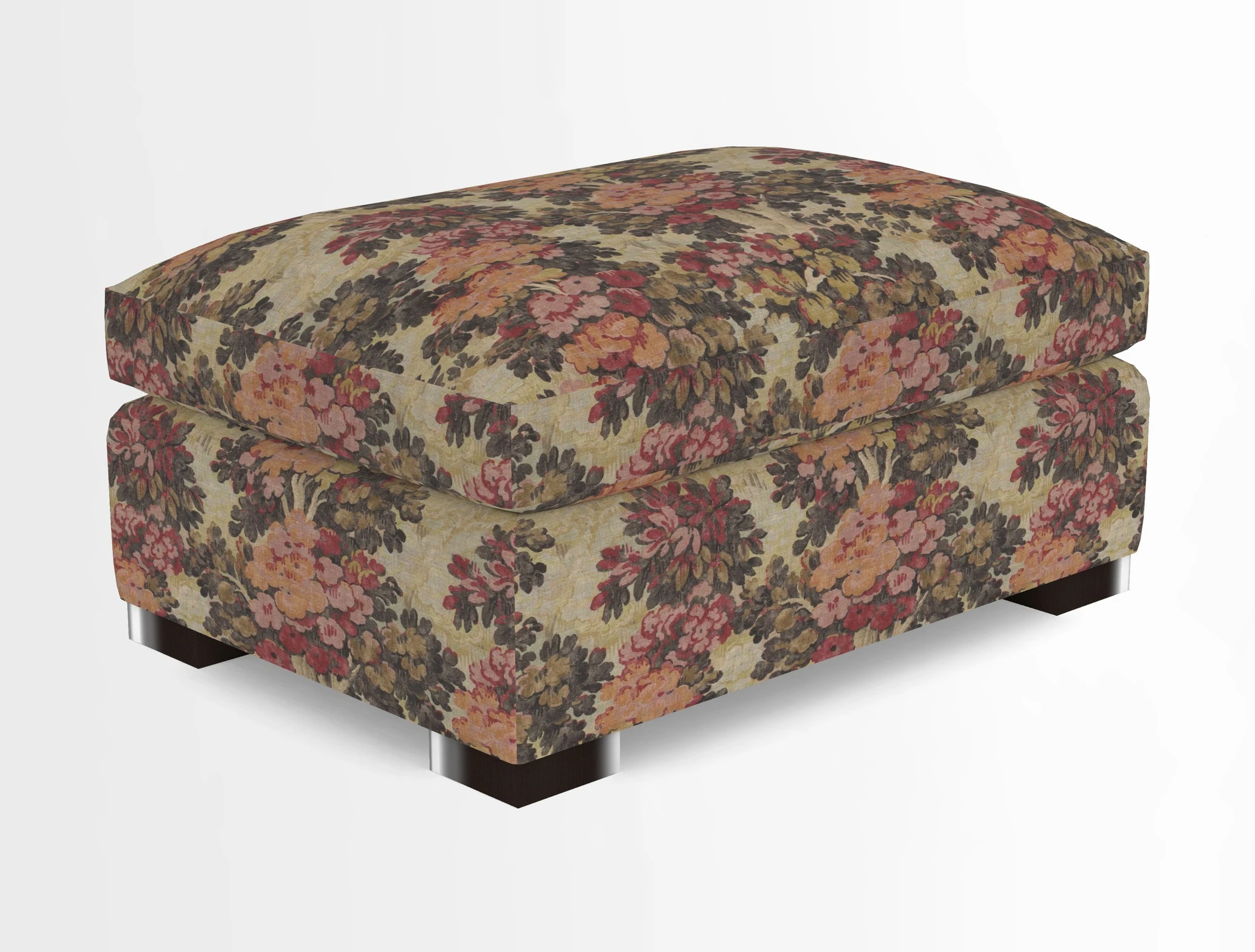 Wadenhoe Storage Footstool in Two Tone Plain Biscuit