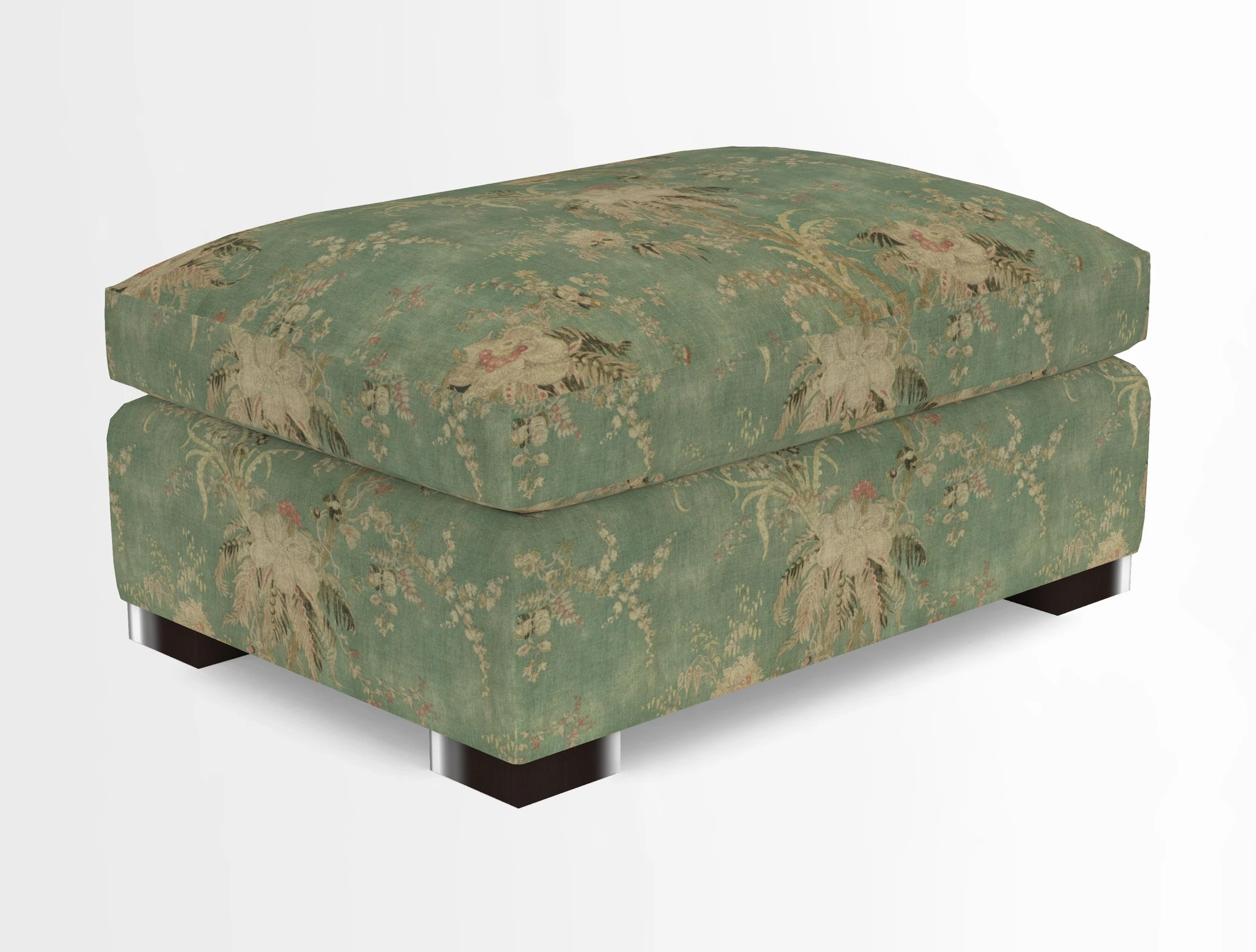Wadenhoe Storage Footstool in Two Tone Plain Biscuit