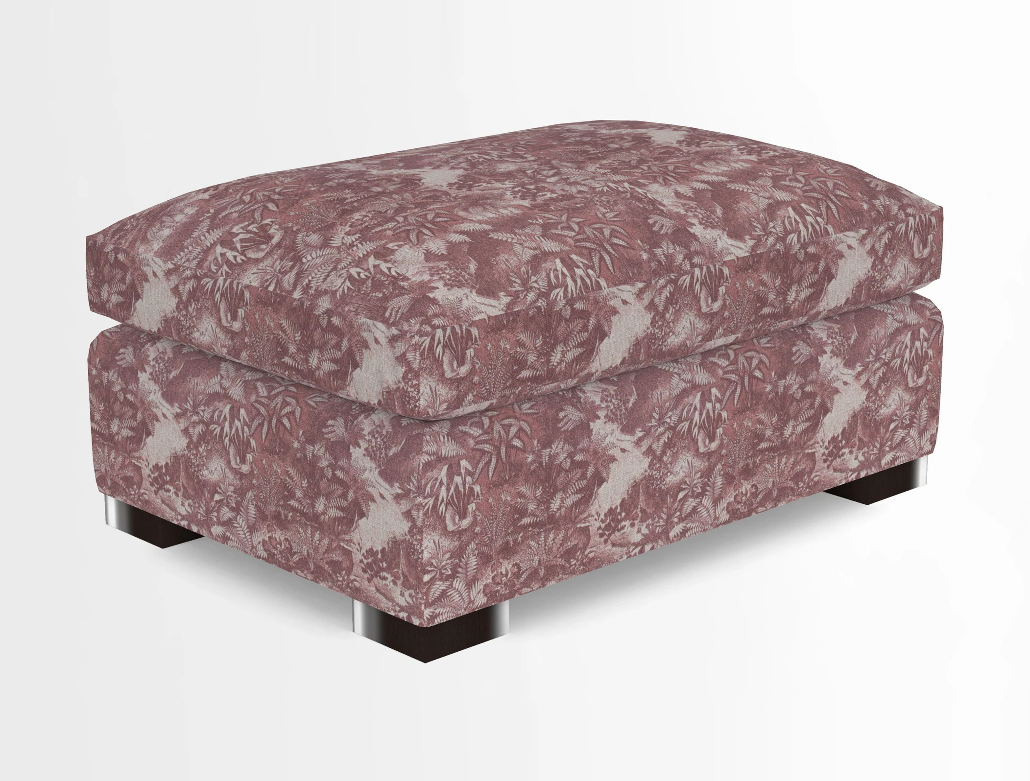Wadenhoe Storage Footstool in Two Tone Plain Biscuit