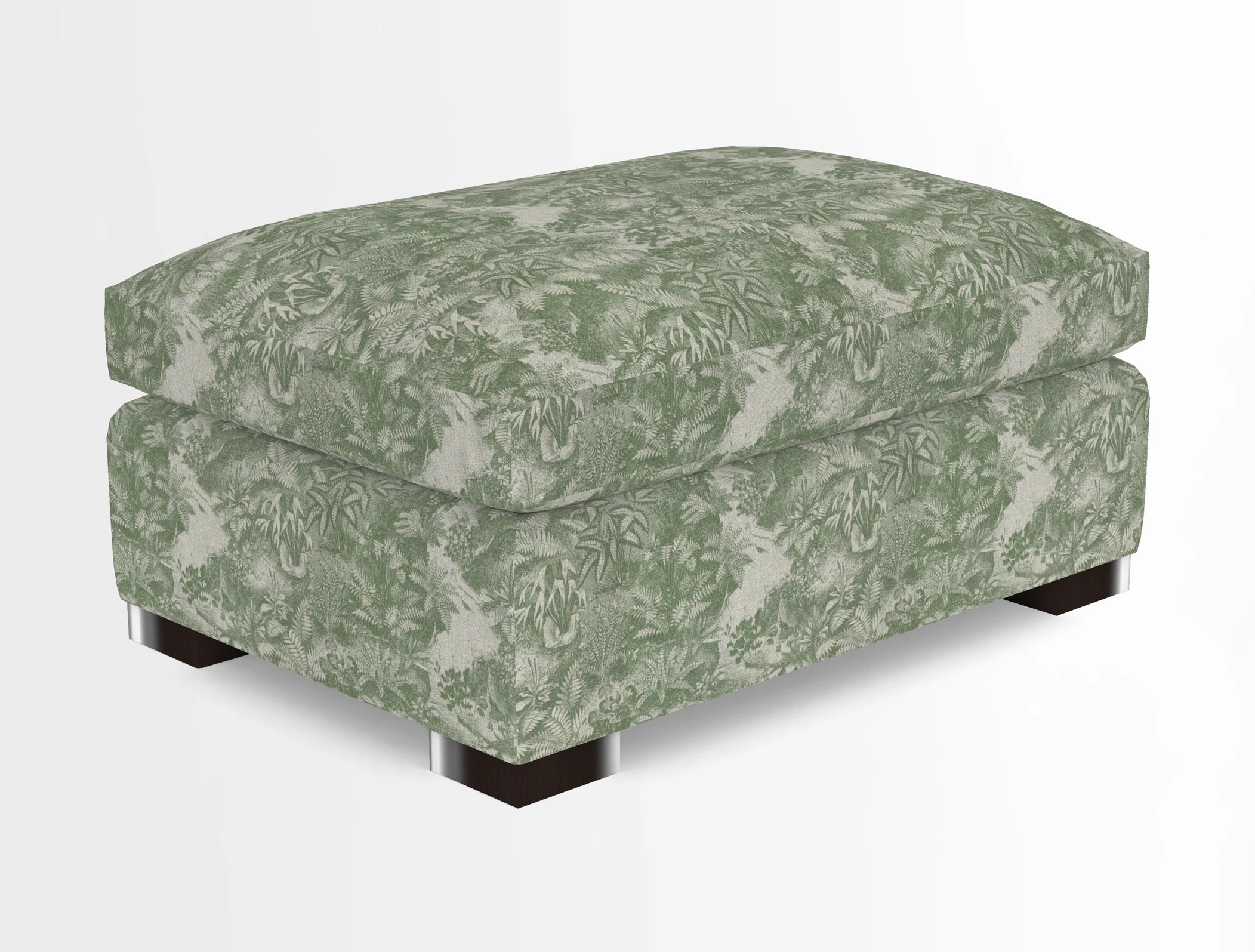 Wadenhoe Storage Footstool in Two Tone Plain Biscuit