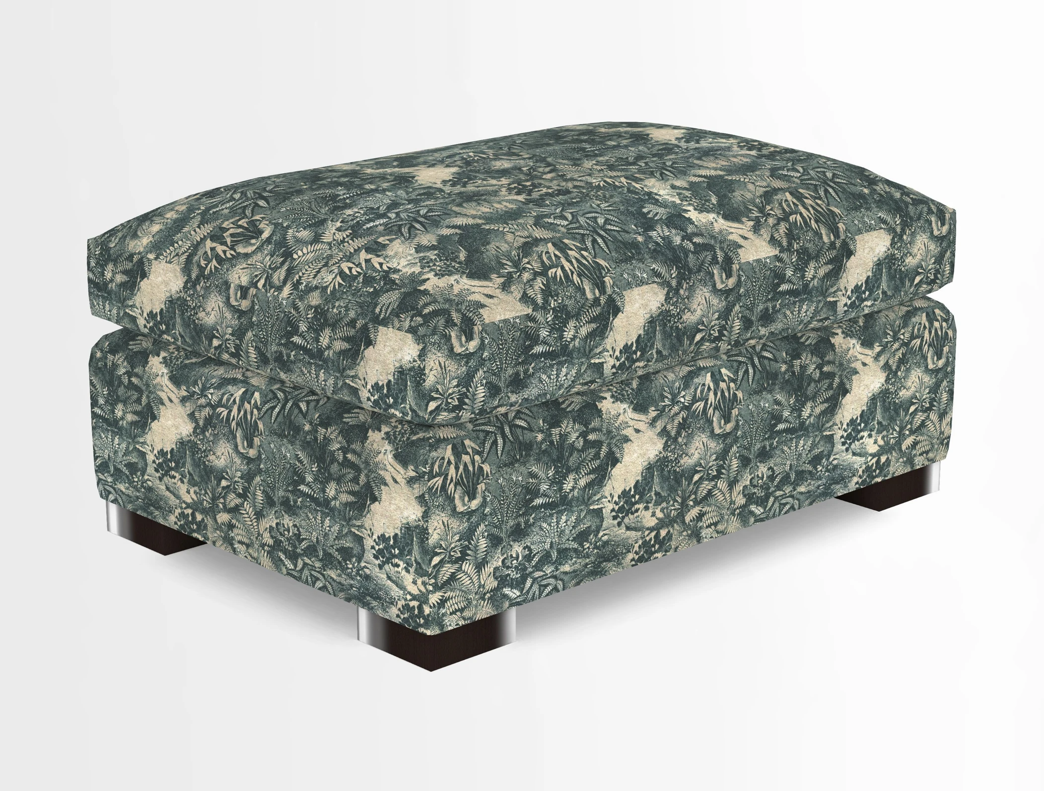 Wadenhoe Storage Footstool in Two Tone Plain Biscuit