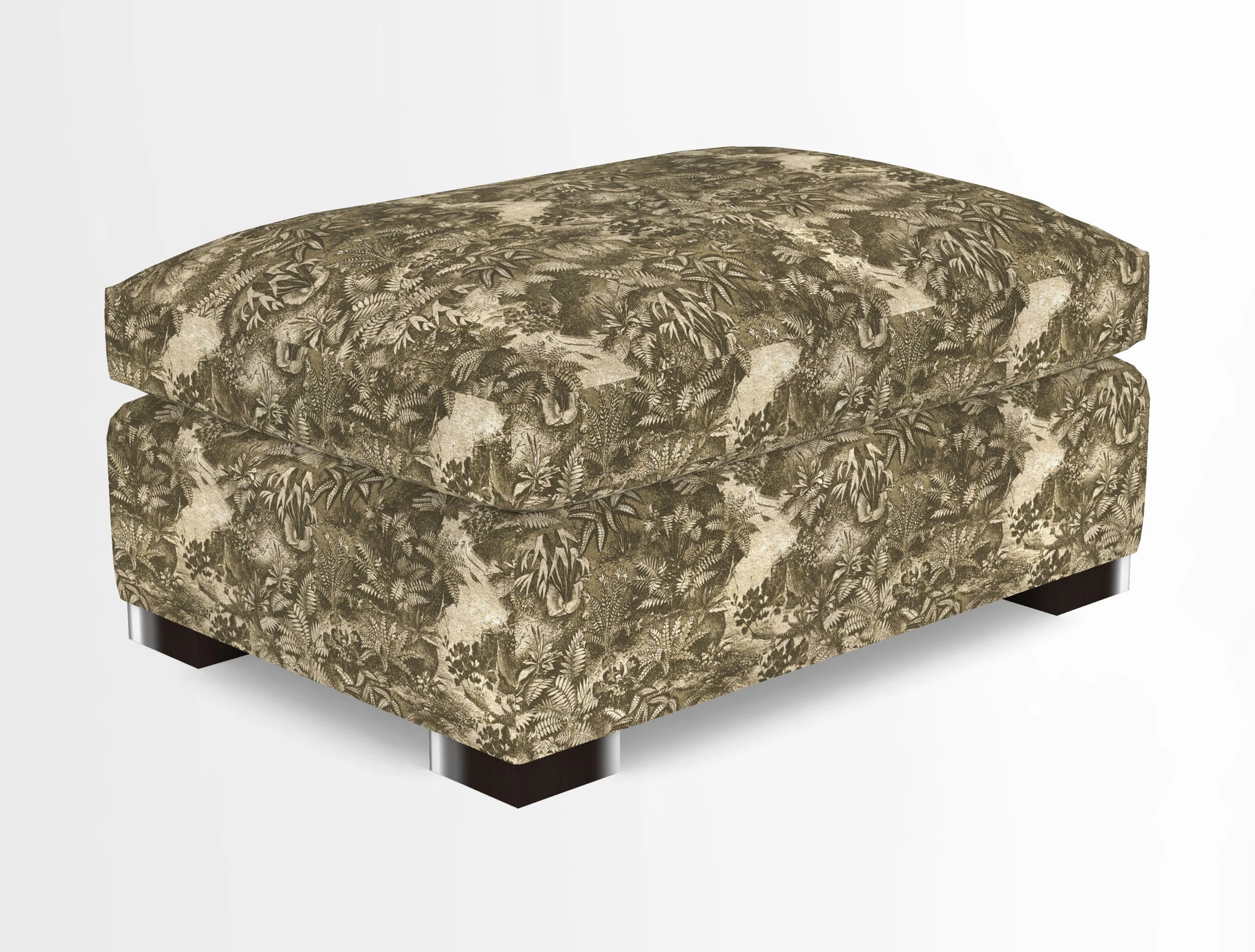Wadenhoe Storage Footstool in Two Tone Plain Biscuit