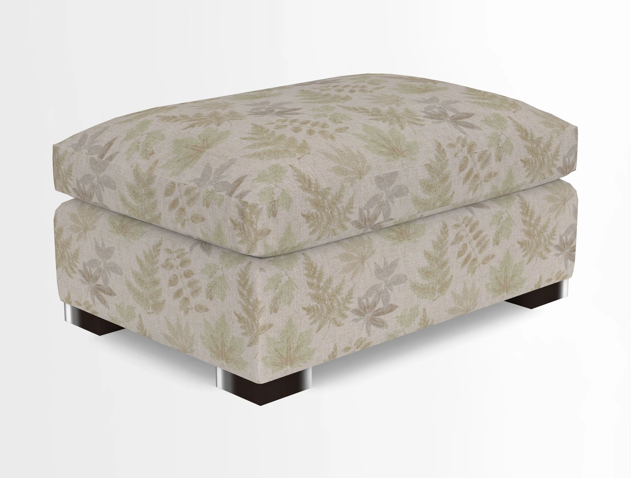 Wadenhoe Storage Footstool in Two Tone Plain Biscuit