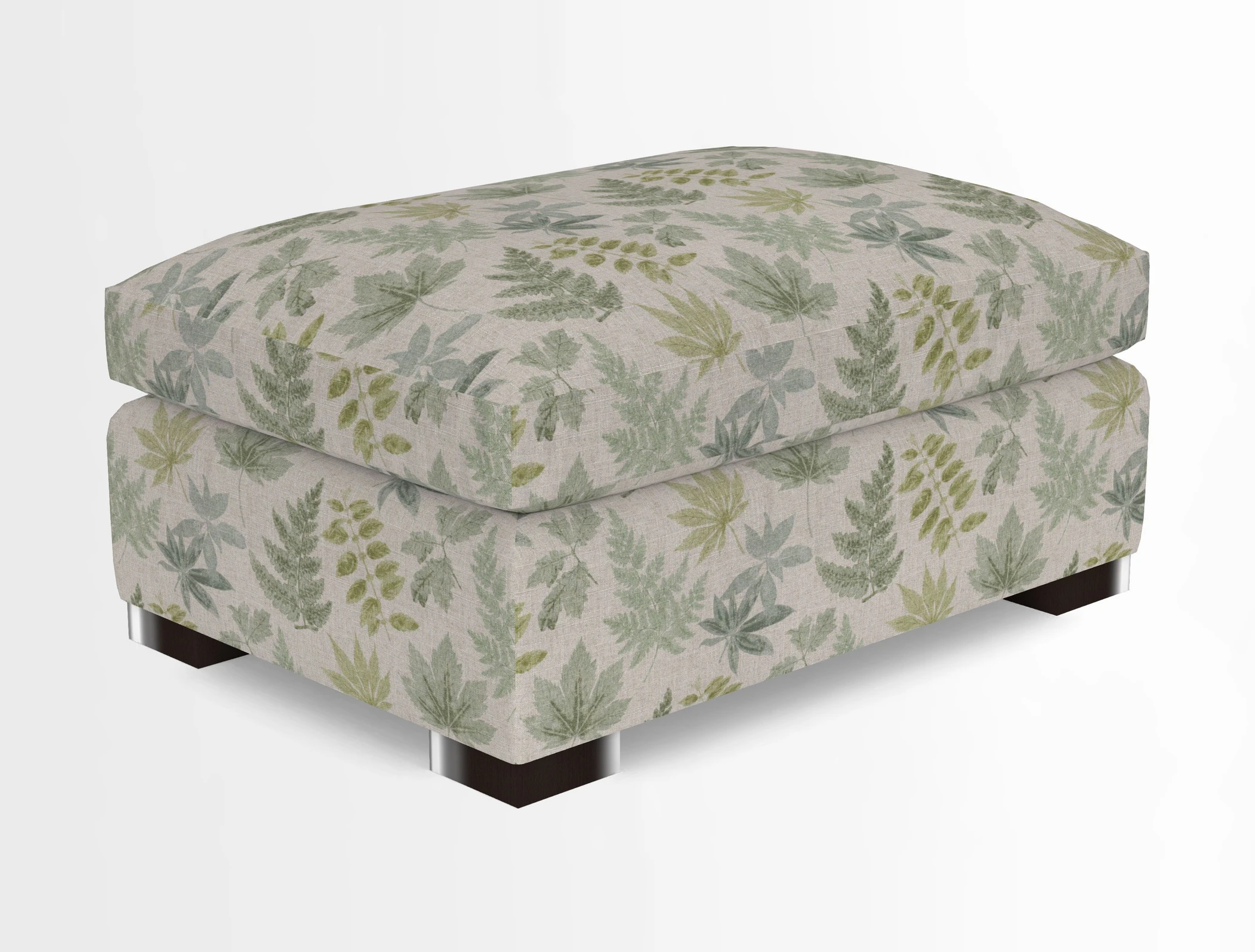 Wadenhoe Storage Footstool in Two Tone Plain Biscuit