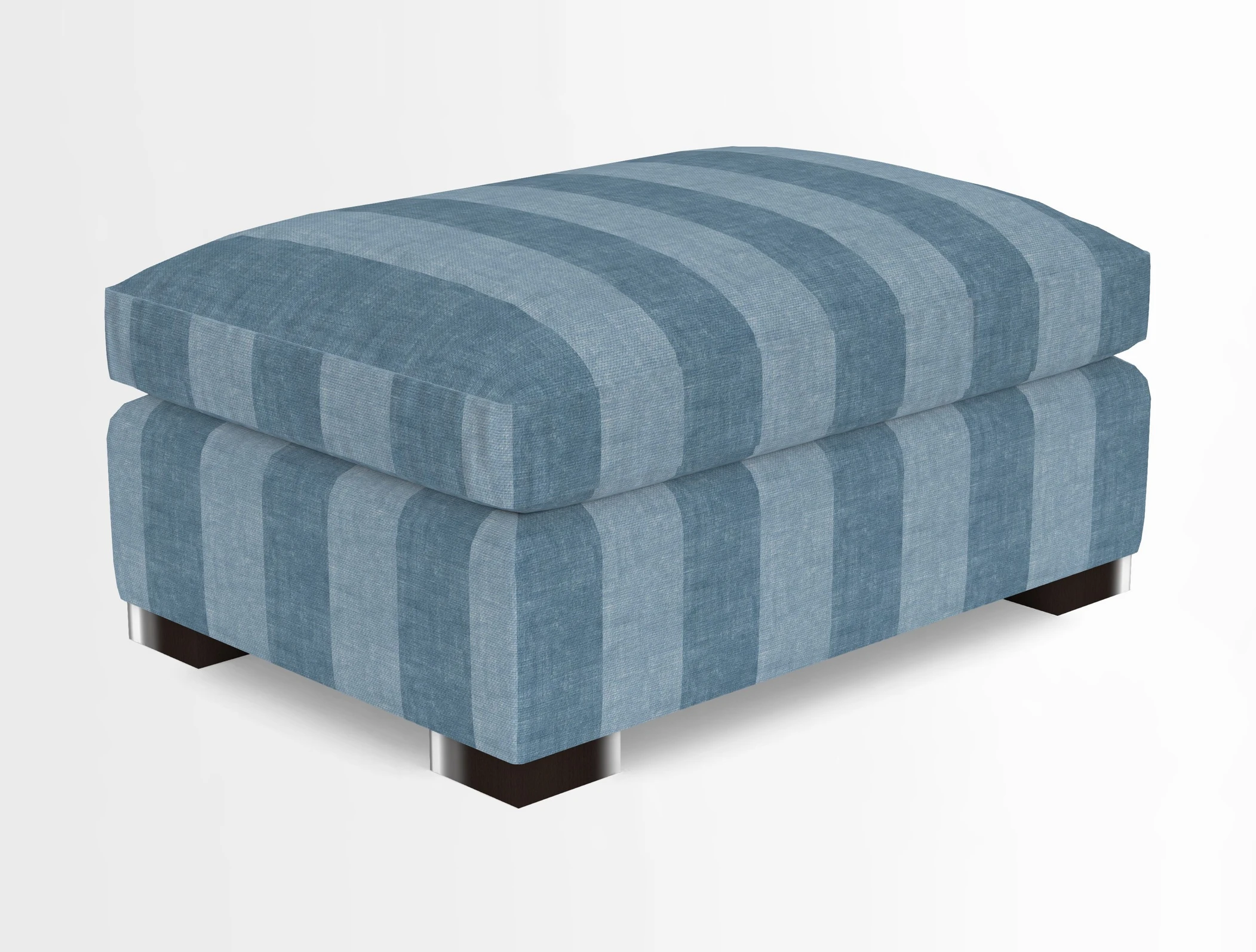 Wadenhoe Storage Footstool in Two Tone Plain Biscuit