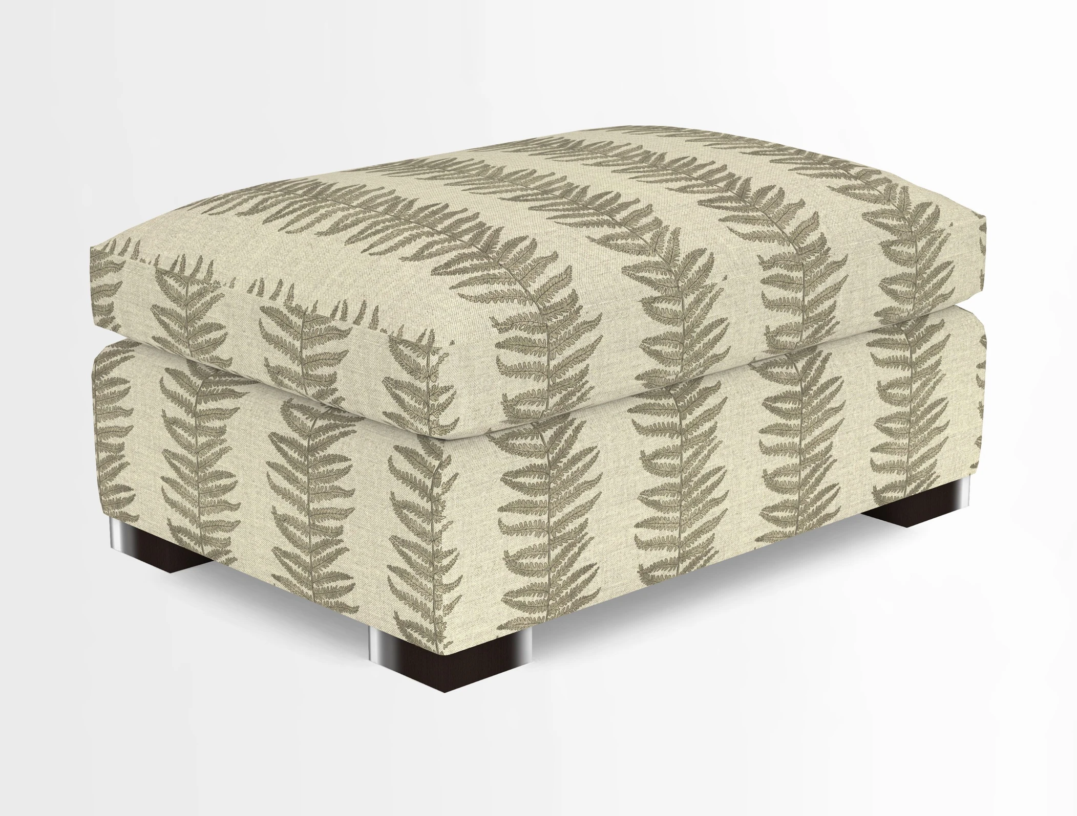 Wadenhoe Storage Footstool in Two Tone Plain Biscuit