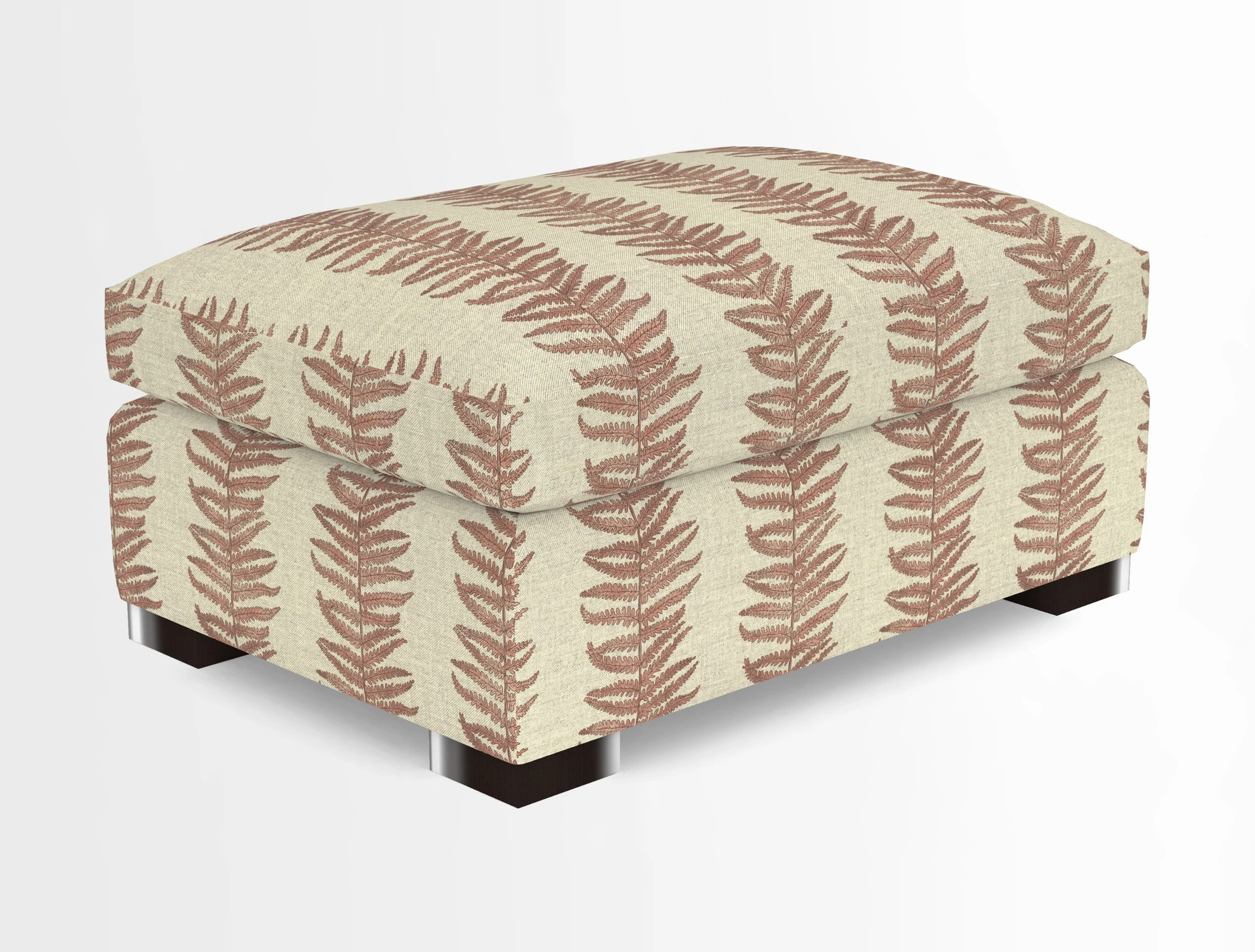 Wadenhoe Storage Footstool in Two Tone Plain Biscuit