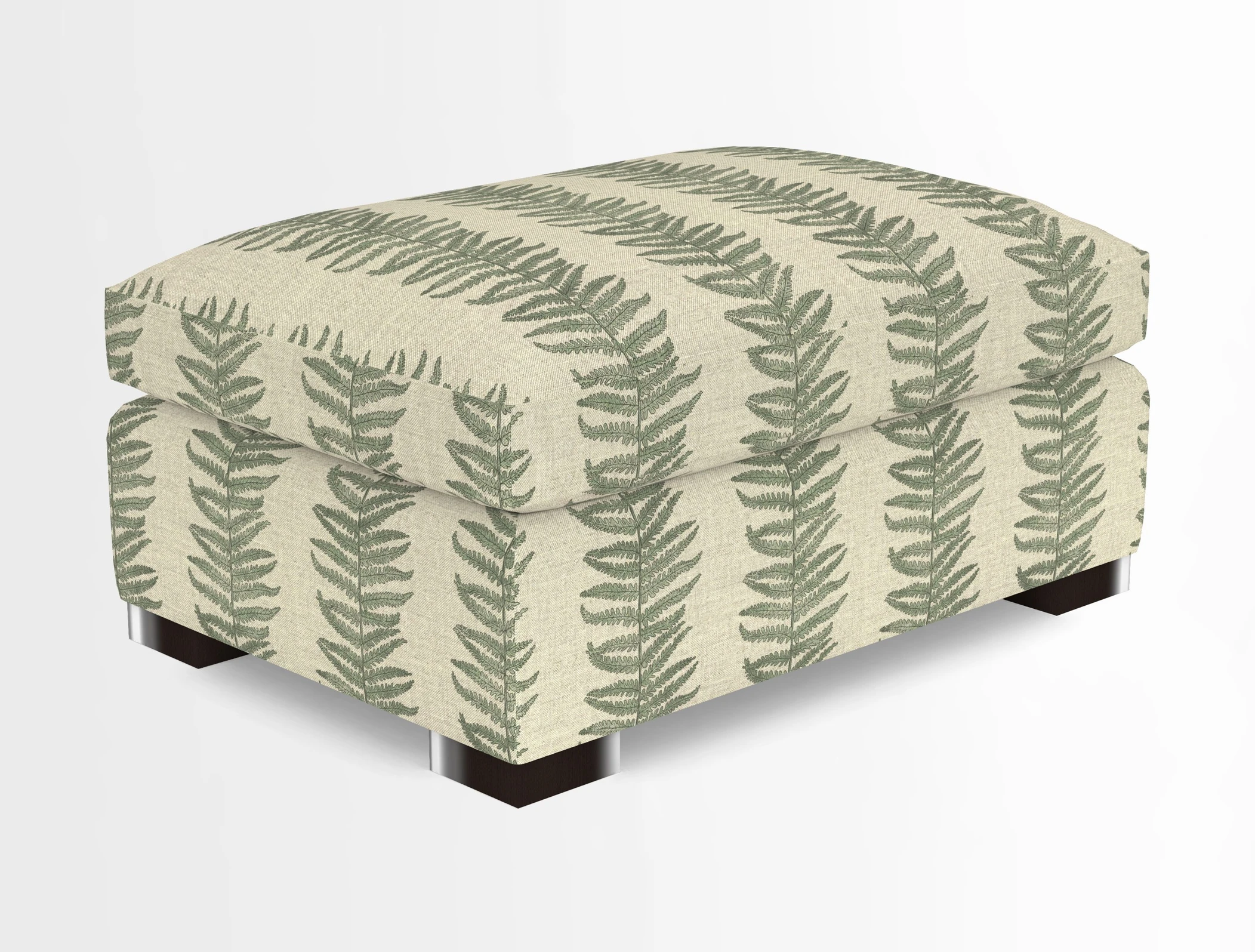Wadenhoe Storage Footstool in Two Tone Plain Biscuit