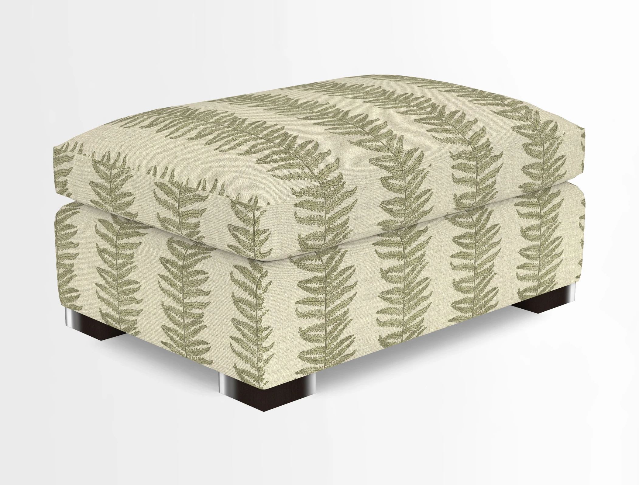 Wadenhoe Storage Footstool in Two Tone Plain Biscuit