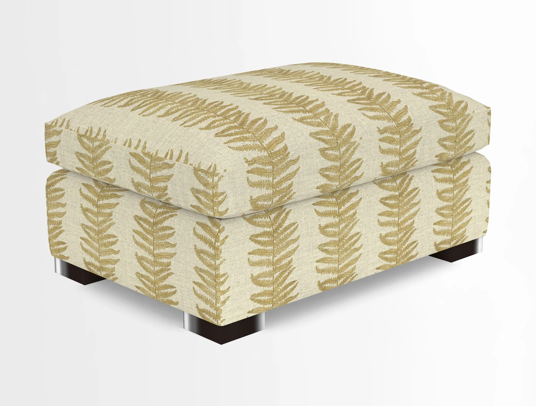 Wadenhoe Storage Footstool in Two Tone Plain Biscuit