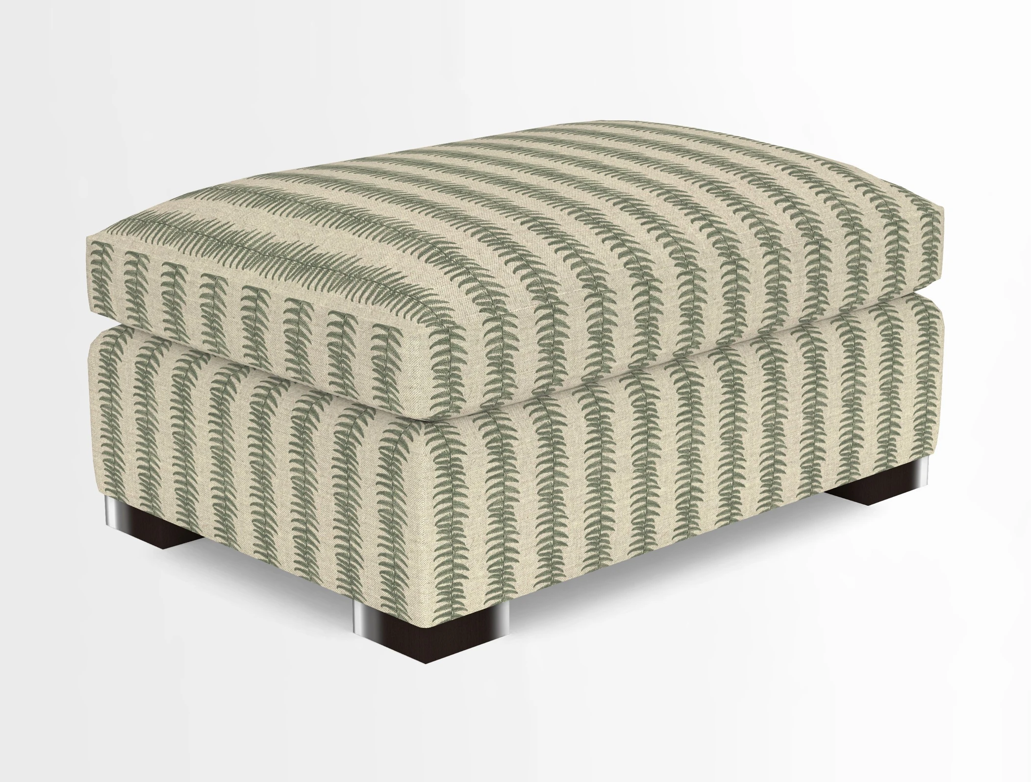 Wadenhoe Storage Footstool in Two Tone Plain Biscuit