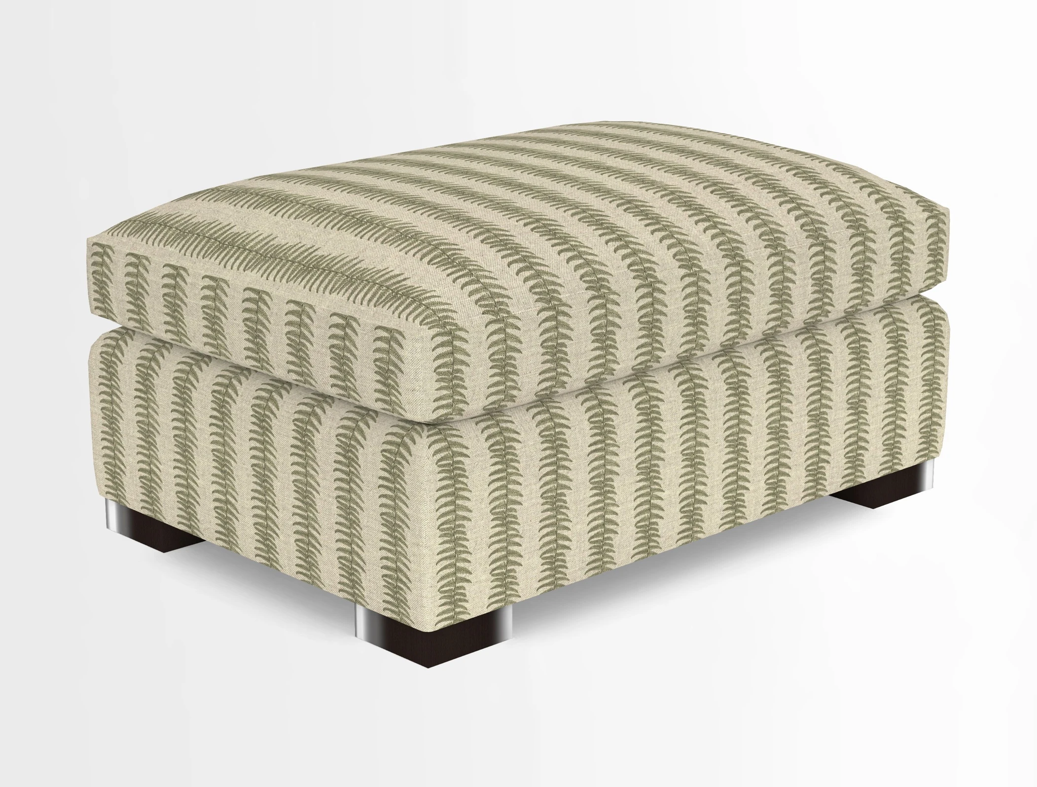 Wadenhoe Storage Footstool in Two Tone Plain Biscuit