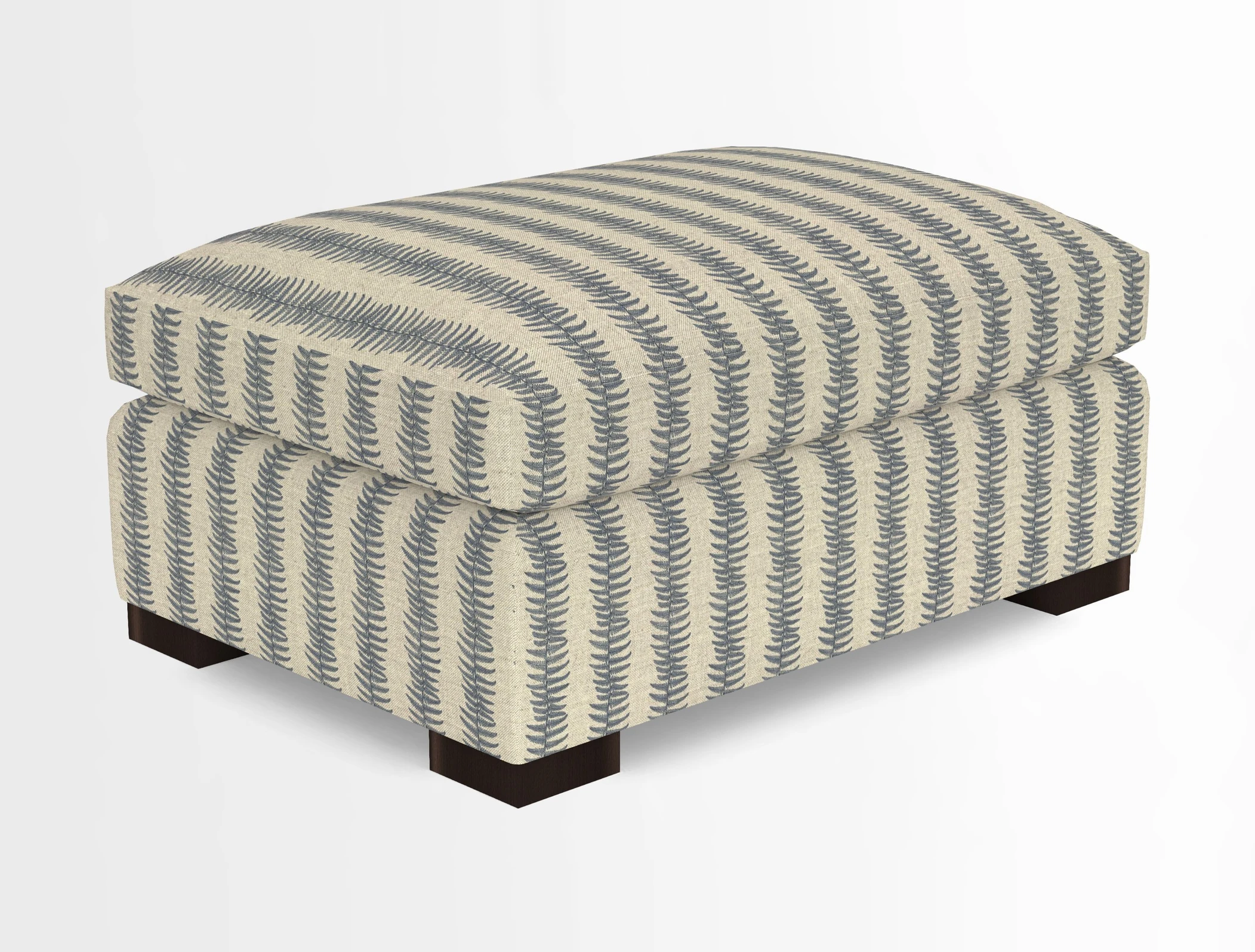 Wadenhoe Storage Footstool in Two Tone Plain Biscuit