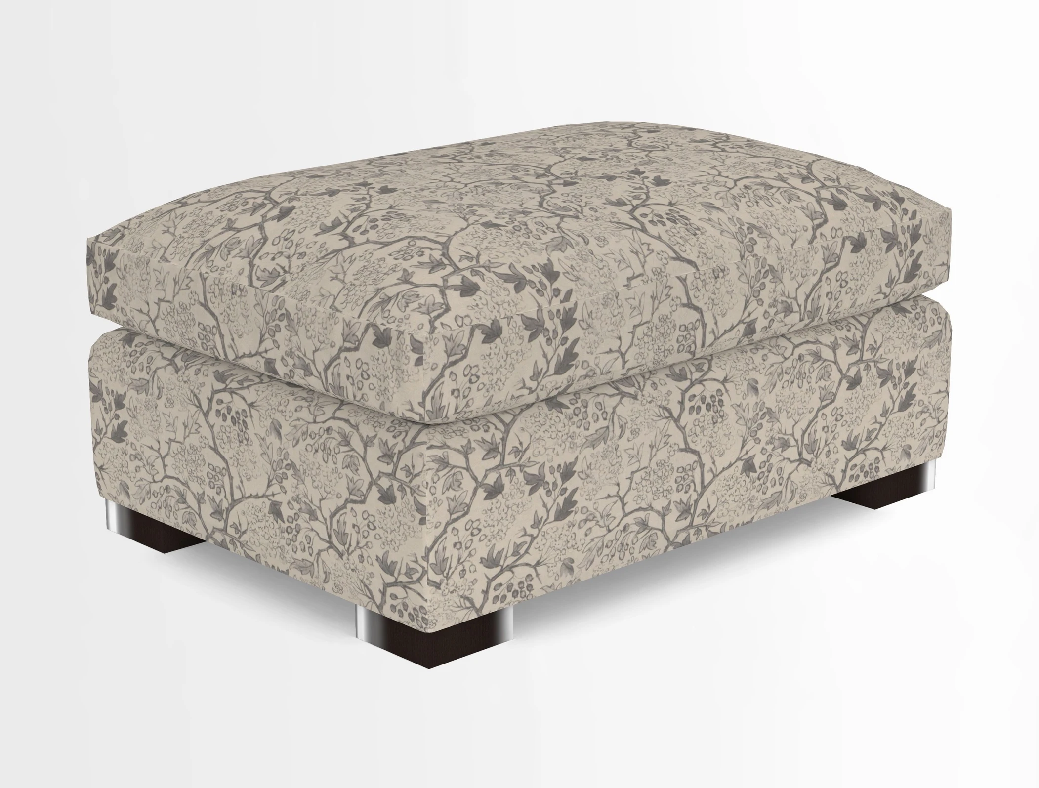 Wadenhoe Storage Footstool in Two Tone Plain Biscuit