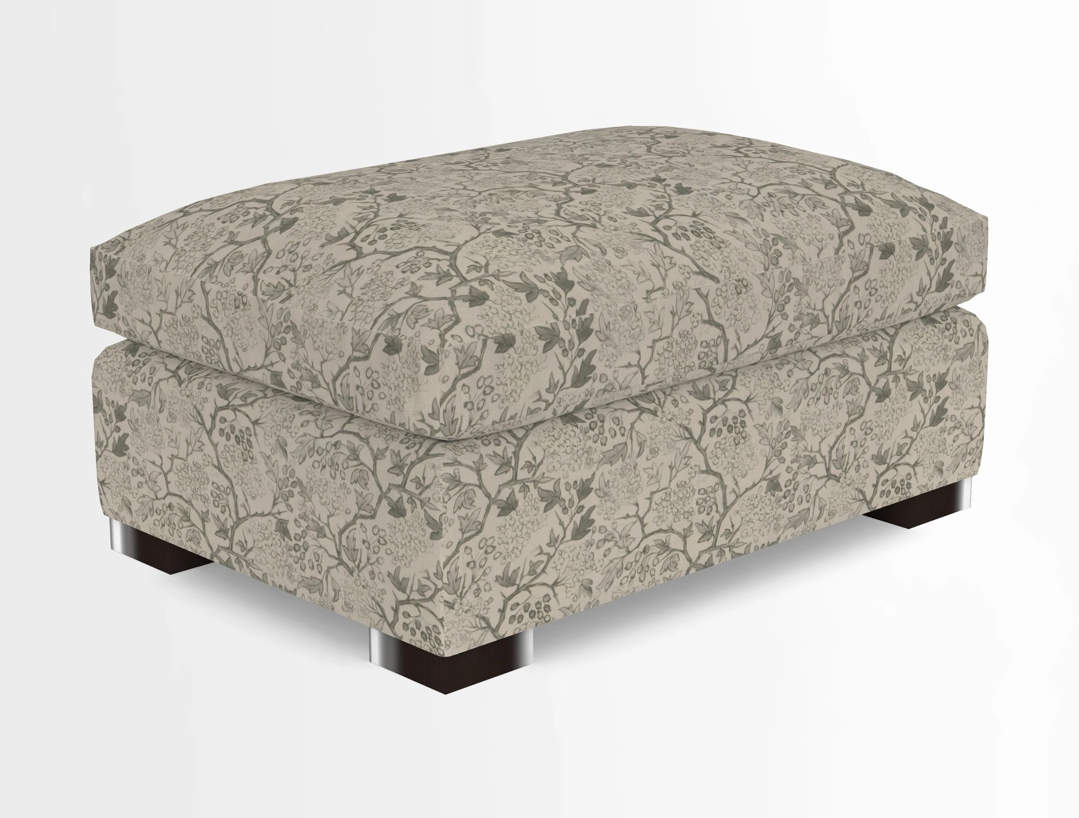 Wadenhoe Storage Footstool in Two Tone Plain Biscuit