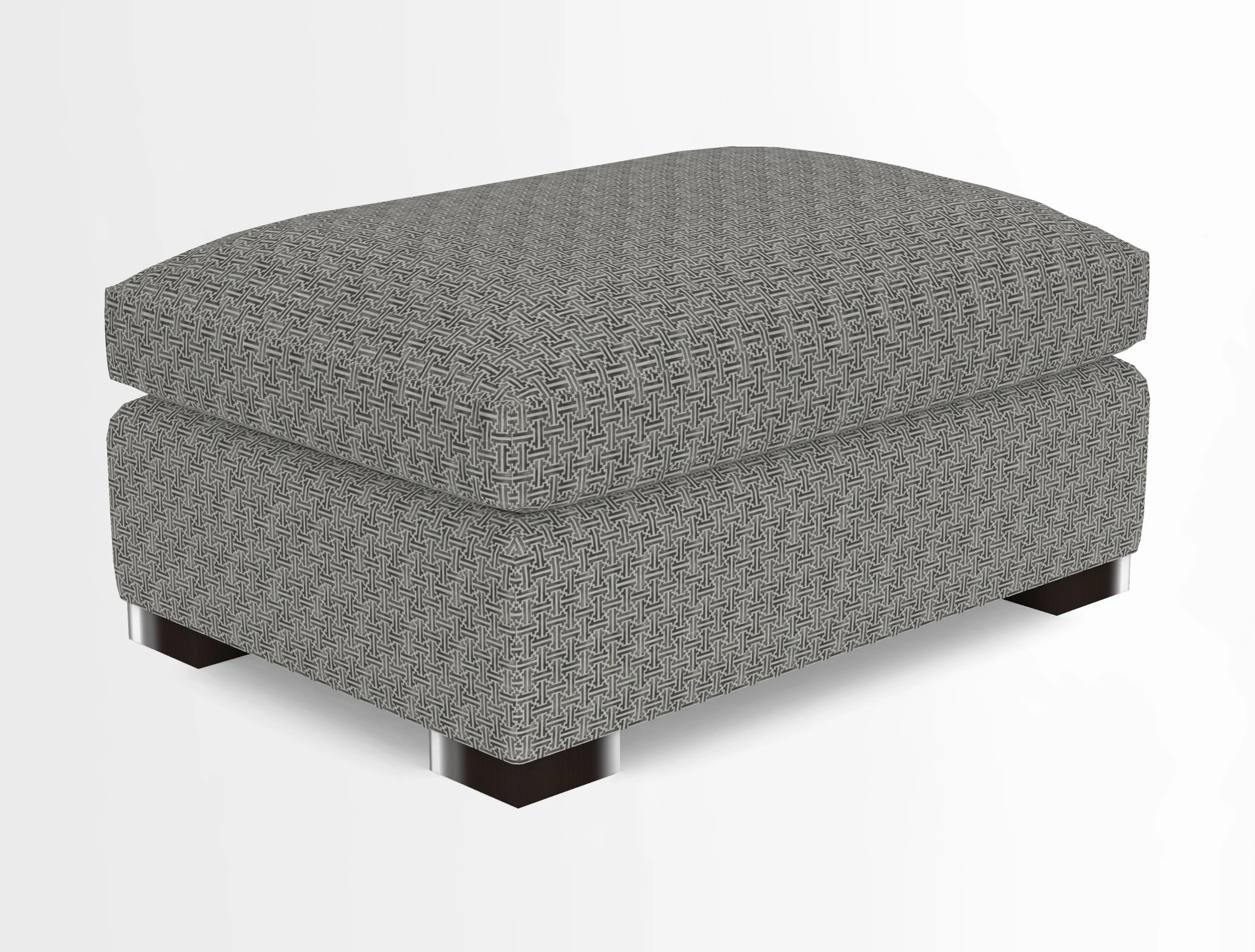 Wadenhoe Storage Footstool in Two Tone Plain Biscuit